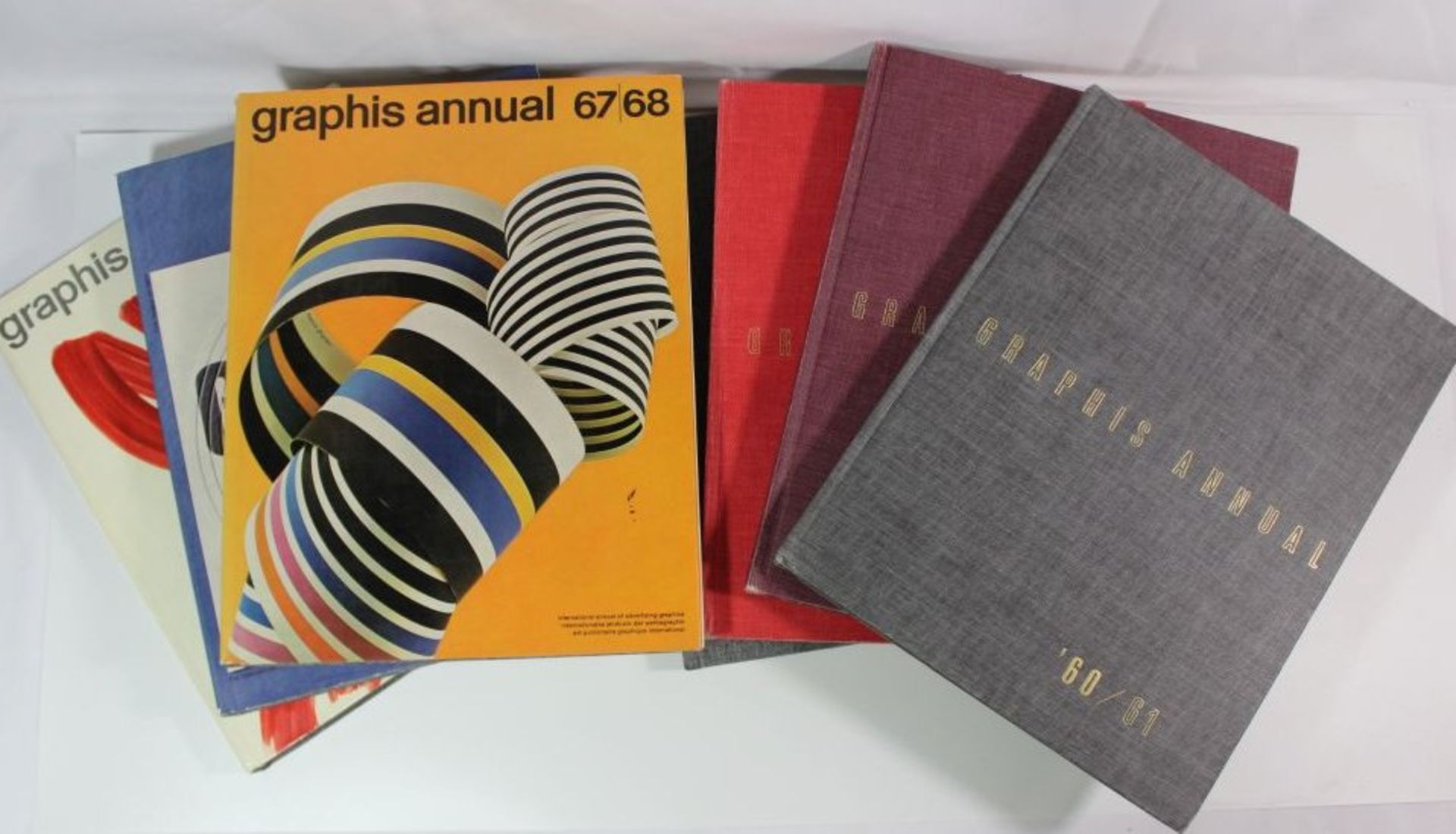 7x "graphis annual" 1960-1968.