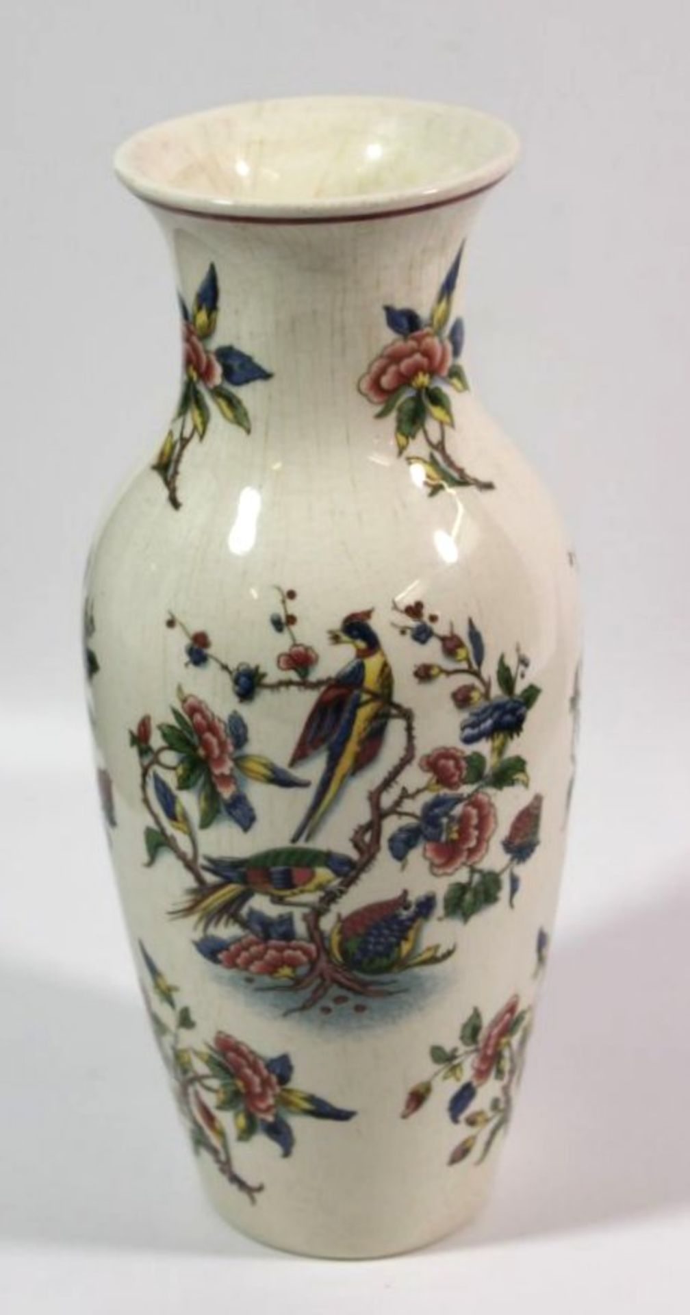 Vase, Villeroy u. Boch Mettlach, Dekor Phoenix, älter, H-24cm.