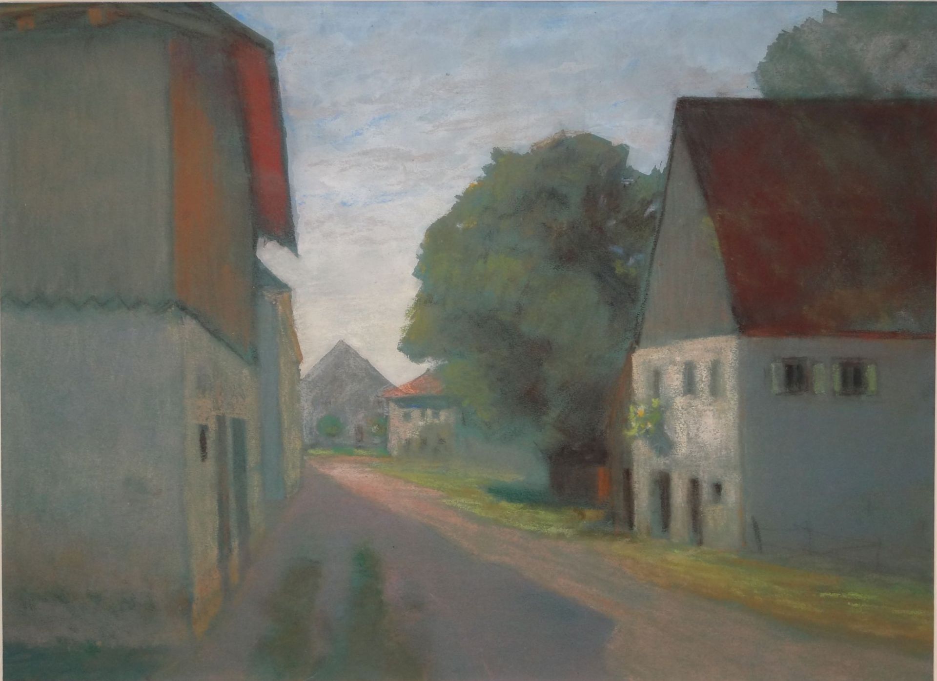 Emil ORLIK (1870-1932), "Dorfstrasse" Mischtechnik auf Papier, wohl unsigniert oder unter PP ?, - Bild 3 aus 5