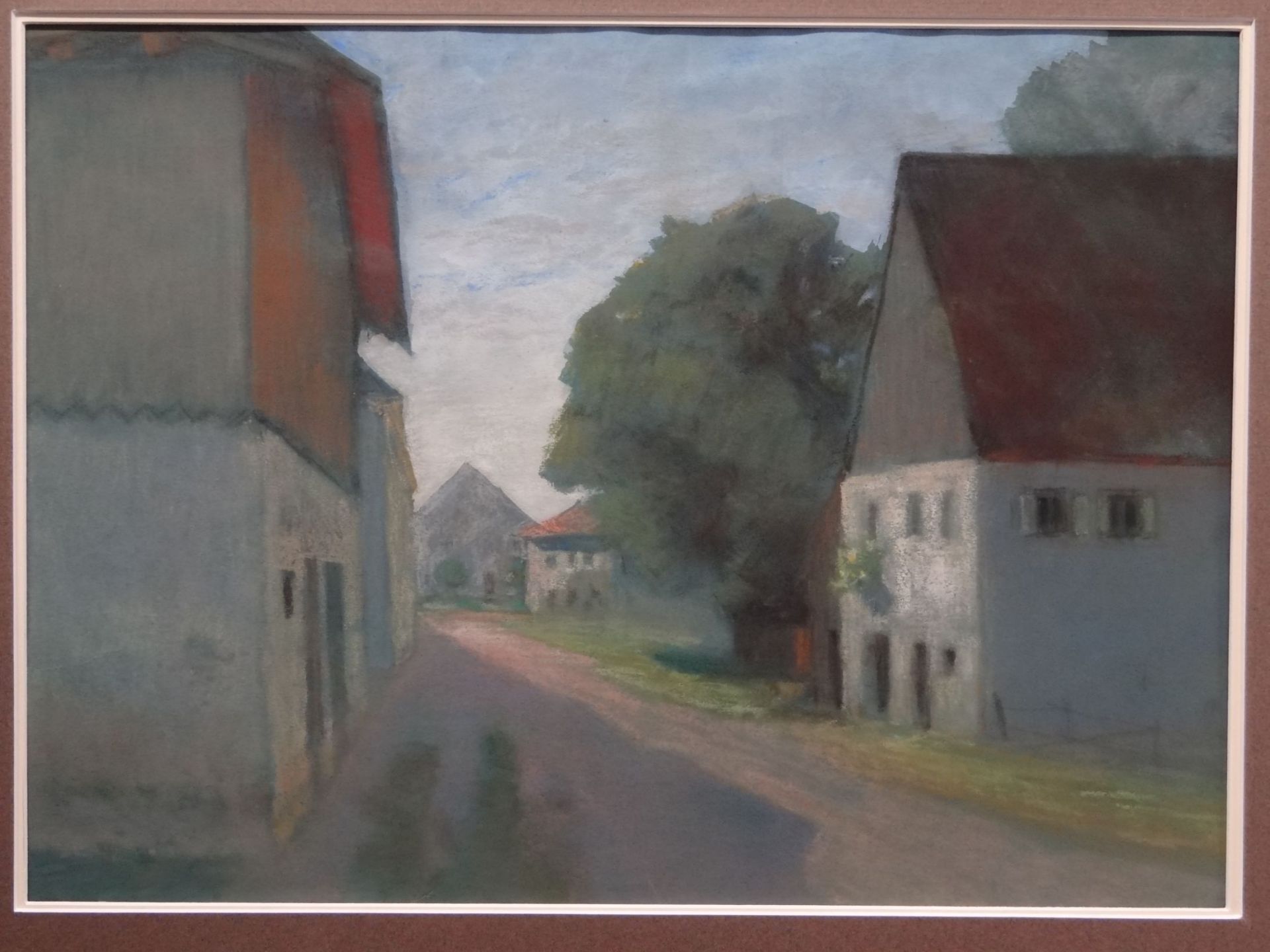 Emil ORLIK (1870-1932), "Dorfstrasse" Mischtechnik auf Papier, wohl unsigniert oder unter PP ?, - Bild 4 aus 5
