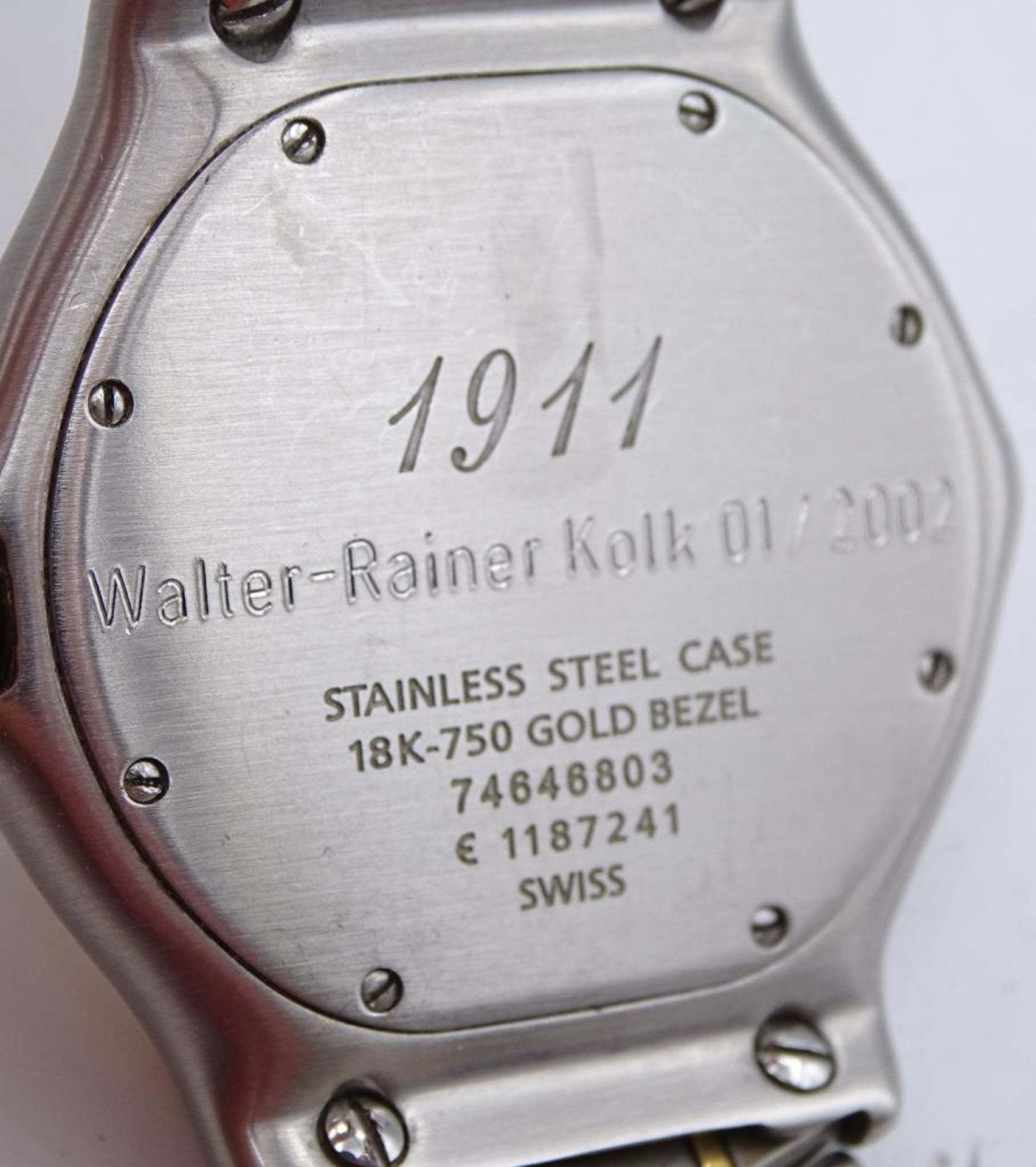 HAU "EBEL",Stahl/Gold,Quartz,läuft,Schweiz,Deckel Gravur "Walter Rainer Kolk 01/2002, 1911, - Bild 10 aus 10