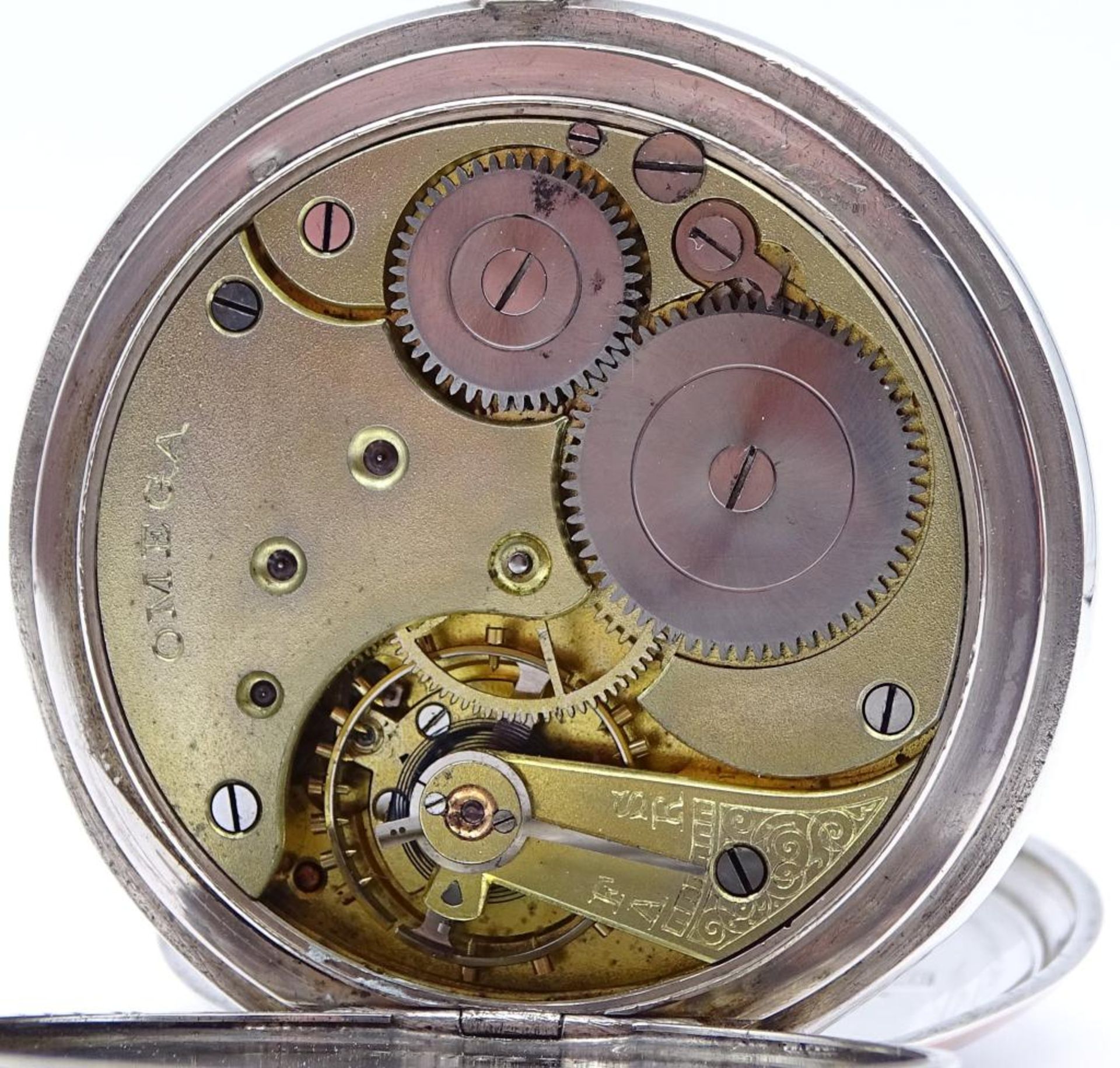 Sprungdeckel Herren Taschenuhr "OMEGA",Gehäuse und Deckel Silber 800/000,mechanisch,Werk läuft,d-5, - Bild 7 aus 9