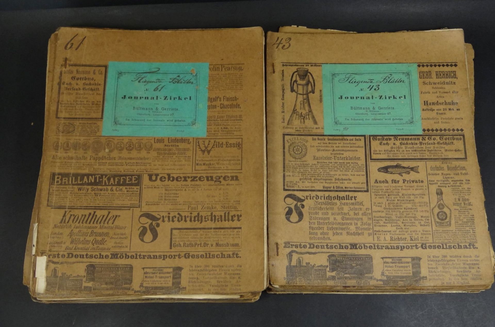 30 illustrierte Hefte "Fliegende Blätter" um 1890, unterschiedliche Erhaltung, zwischen Heft .Nr. 20 - Bild 8 aus 10