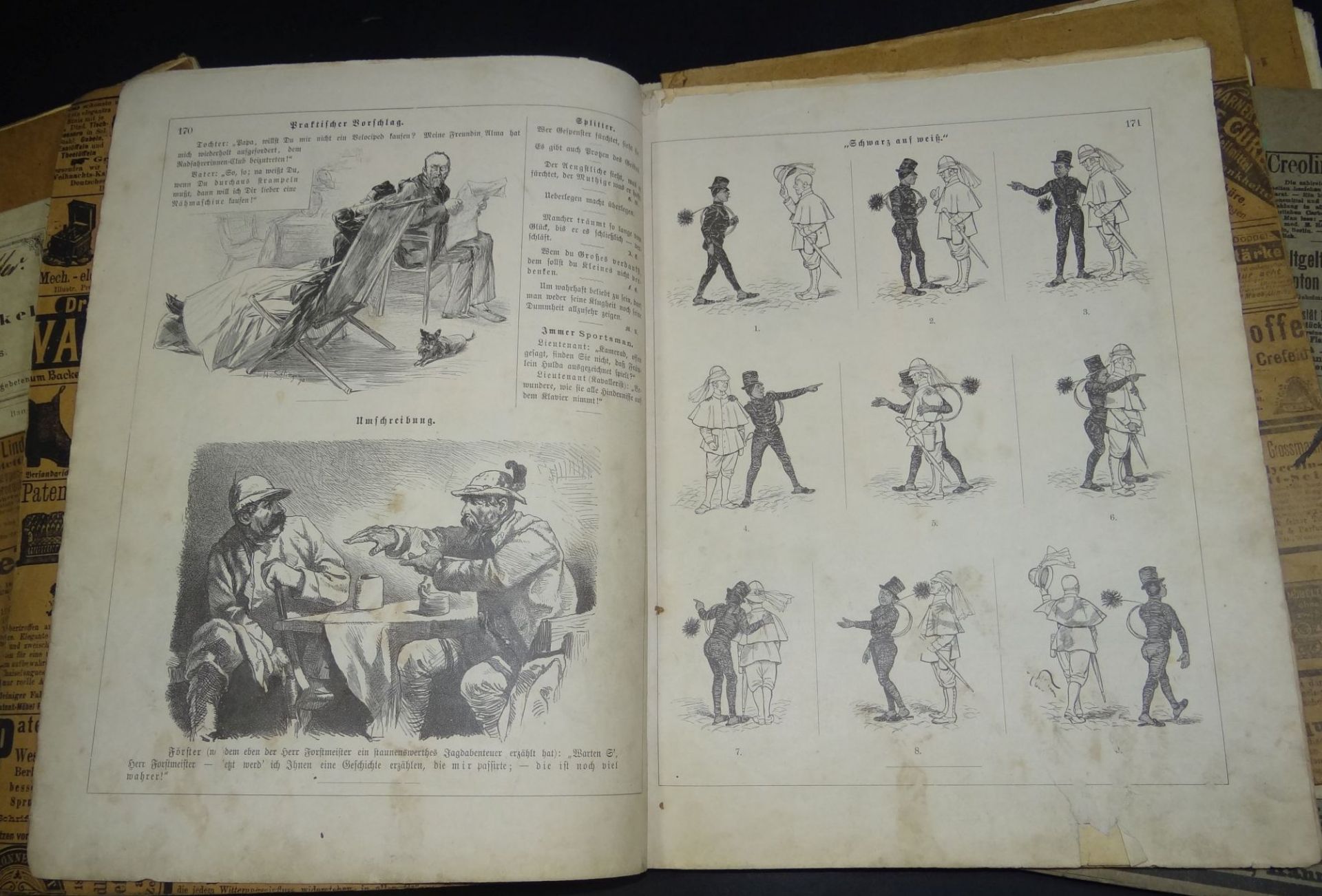 30 illustrierte Hefte "Fliegende Blätter" um 1890, unterschiedliche Erhaltung, zwischen Heft .Nr. 20 - Bild 5 aus 10