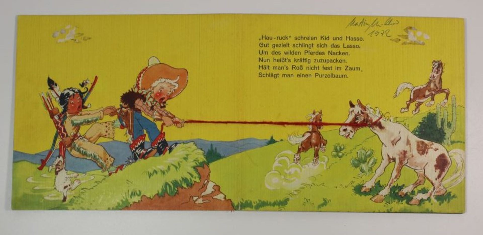 Kinderbuch, Hasso mit dem Lasso, wohl 50er Jahre. - Bild 2 aus 2