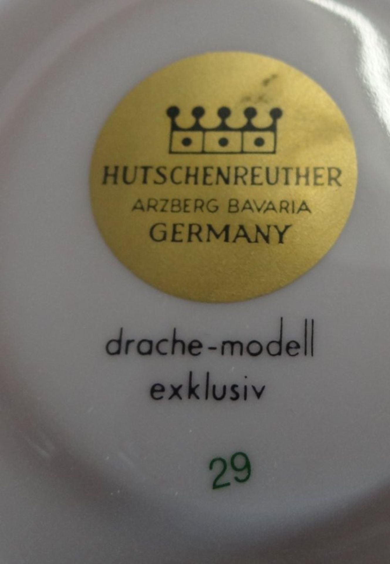 Kaffee-Teeservice "Hutschenreuther-Drache Modell exclusiv", rosè, Teekern, Kuchenplatte, 5 - Bild 6 aus 7