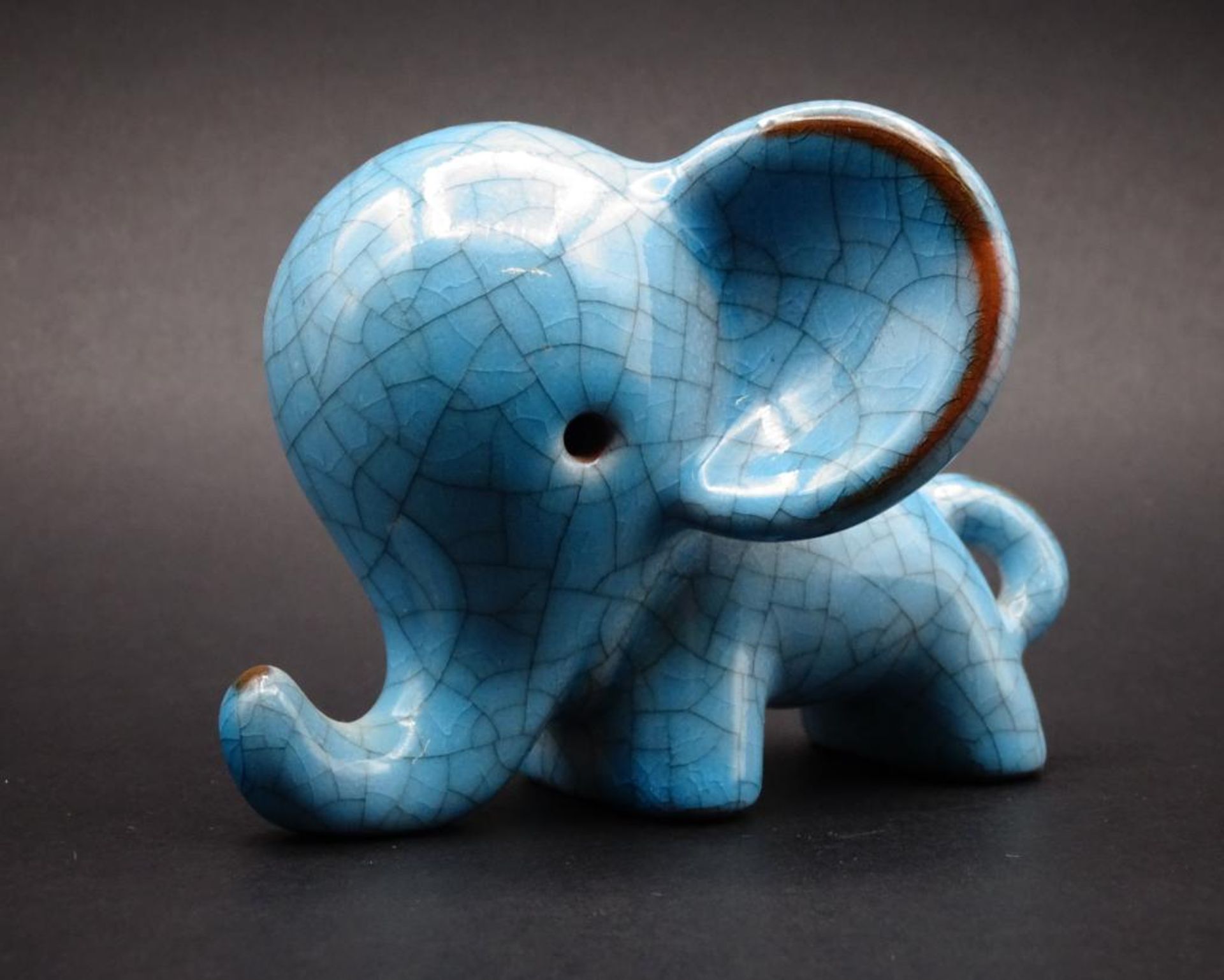 Walter BOSSE (1904-1979) kl. blauer Elefant, H-8 cm, L-10 cm - Bild 3 aus 5