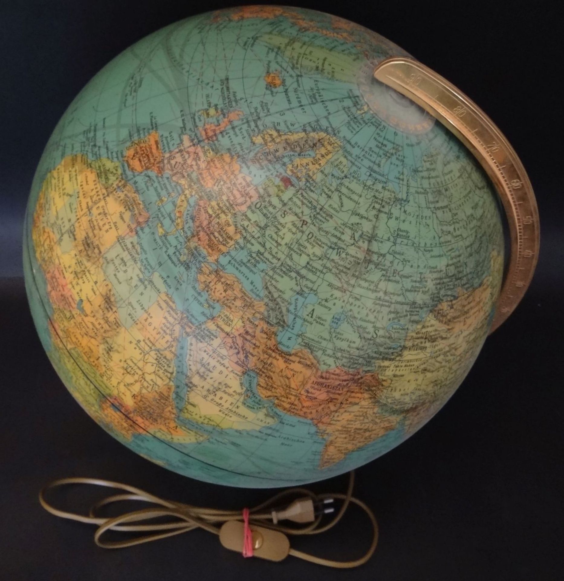 grosser beleuchtbarer Globus "Columbus", H-40 cm - Bild 4 aus 7