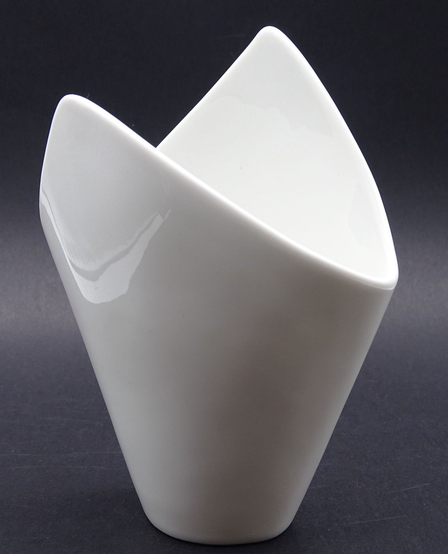 weisse Serviettenvase "Rosenthal" , H-15 cm, B-12 cm