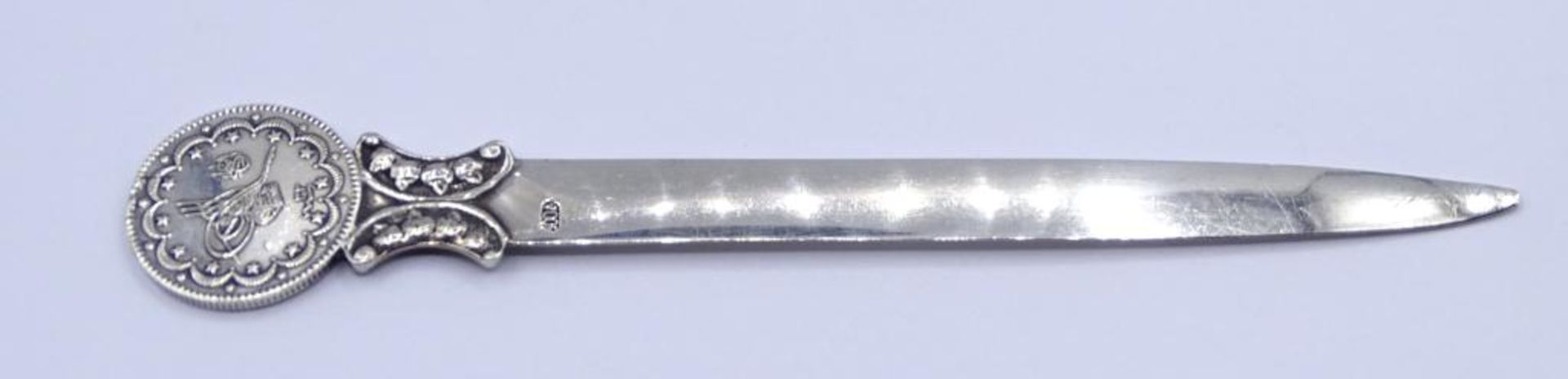 Brieföffner,Silber 800/000,Arabische Münze,L-16,5cm, 28,2g