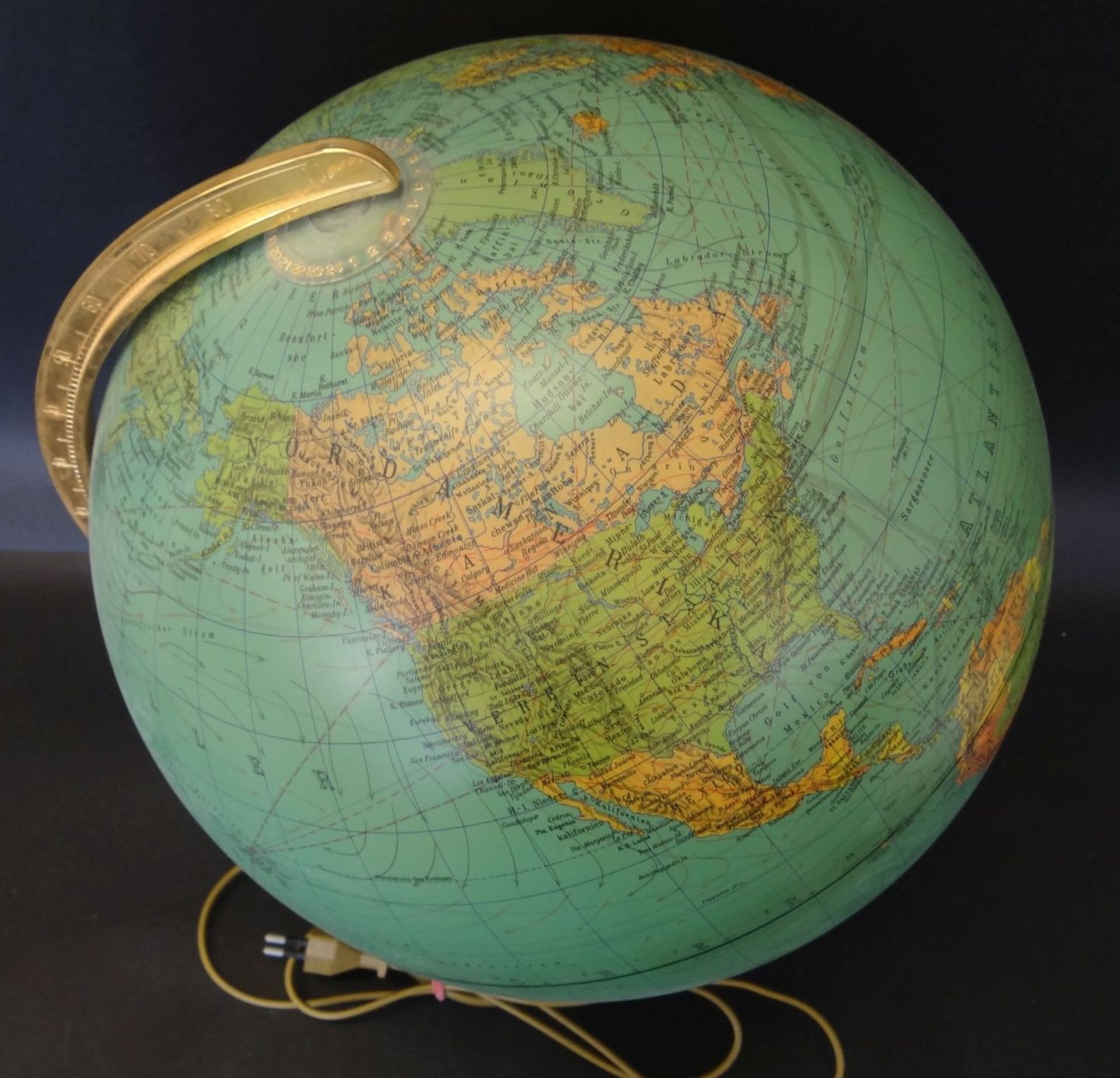 grosser beleuchtbarer Globus "Columbus", H-40 cm - Bild 3 aus 7