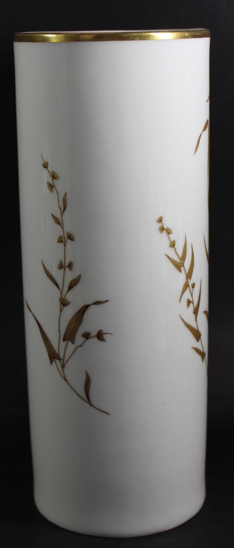 gr. zylindr. Vase "Vohenstrauss" mit Goldstaffage, H-28 cm, D-10 cm - Bild 2 aus 6