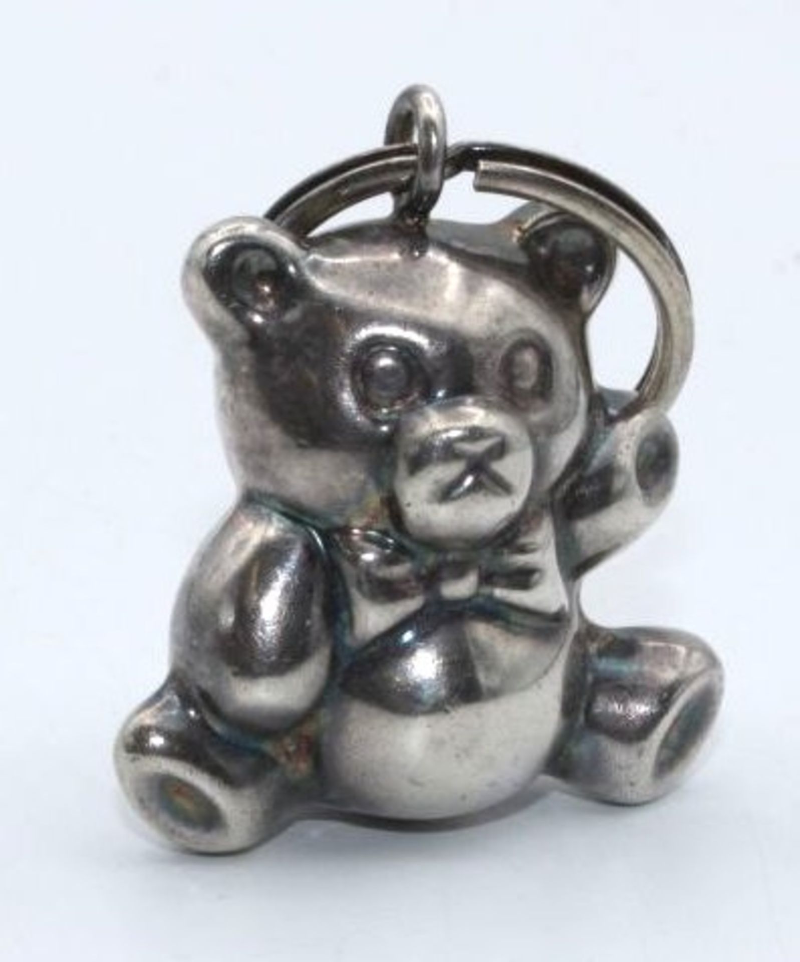 Schlüsselanhänger, Teddy Bär, 925er Silber, Italien, ca. 29,6gr., H-4,6c