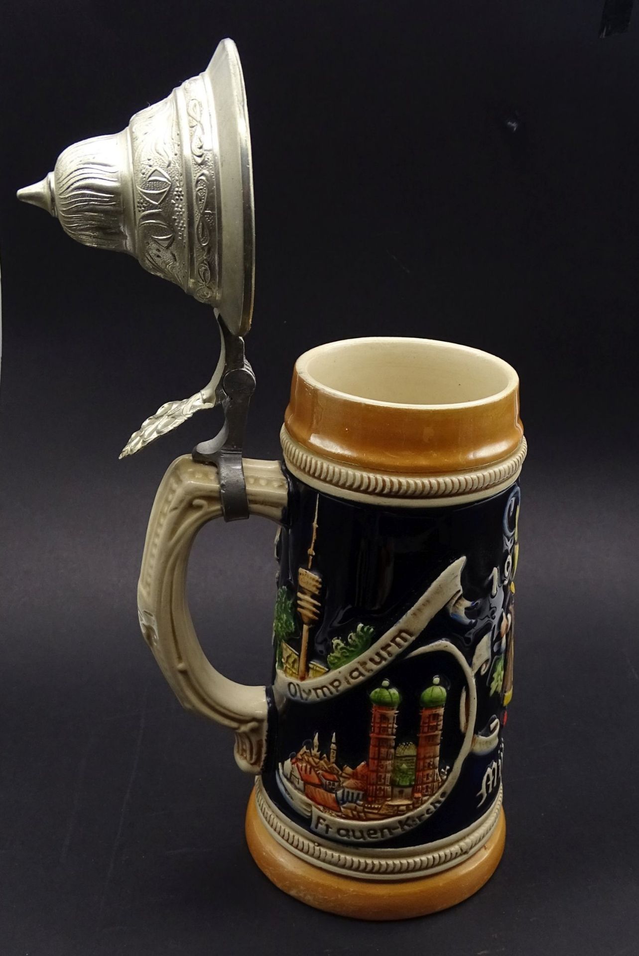 Bierkrug "Olympia München 1972" mit Zinndeckel, H-19 c - Bild 7 aus 7