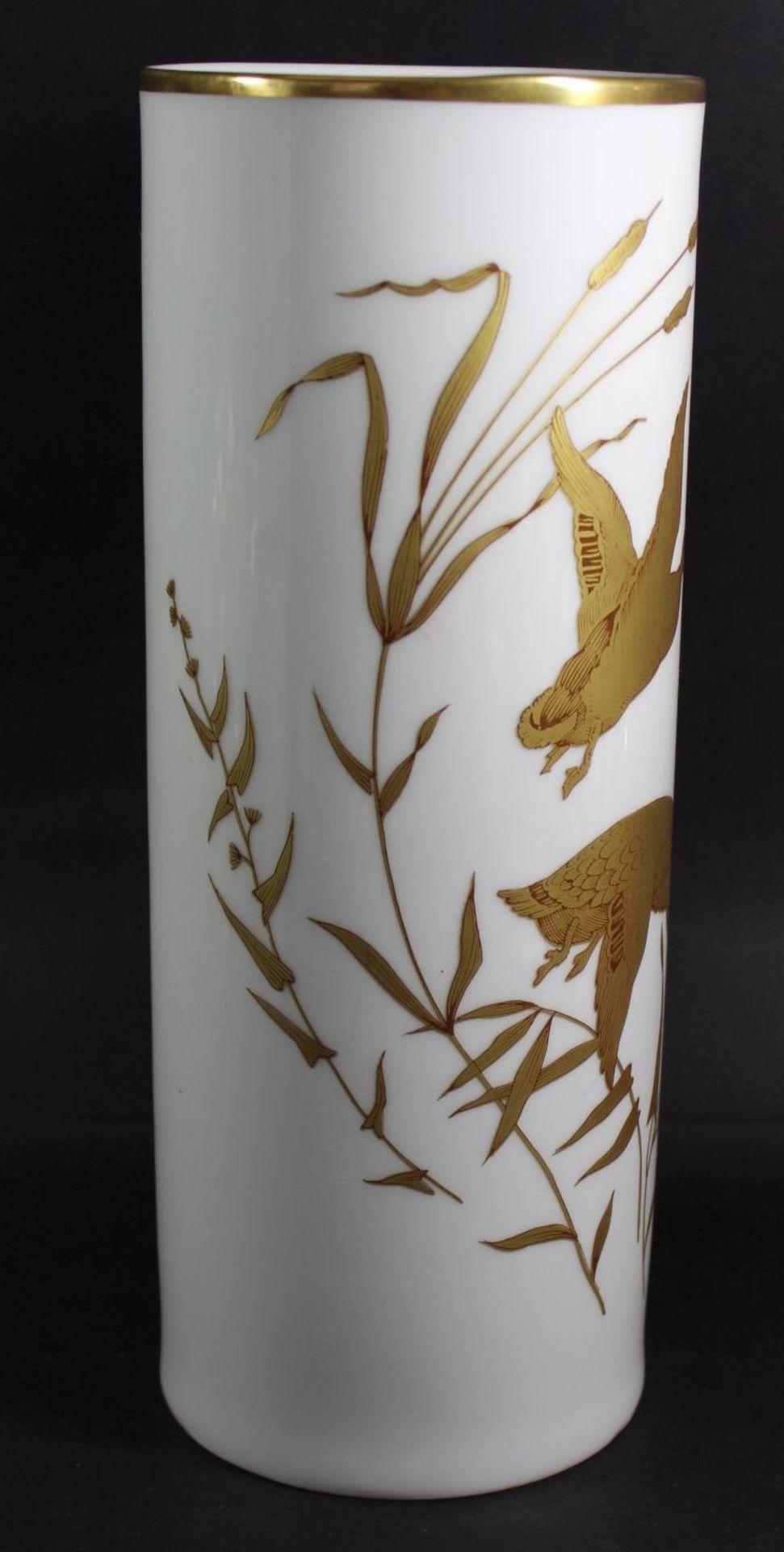 gr. zylindr. Vase "Vohenstrauss" mit Goldstaffage, H-28 cm, D-10 cm - Bild 3 aus 6