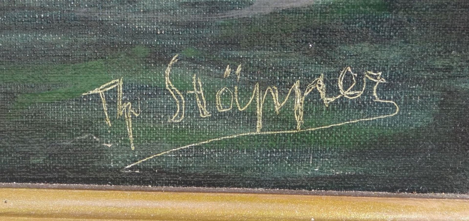 Theodor STÄPPER (1883-?) "Vollsegler in ruhiger See", Öl/Leinen, alt gerahmt, RG 90x120 - Bild 4 aus 5