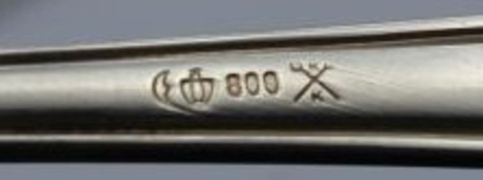 4tlg. Kinderbesteck, 800er Silber, Namensgravur "Jens", ohne Messer 89,2gr.. - Bild 2 aus 2