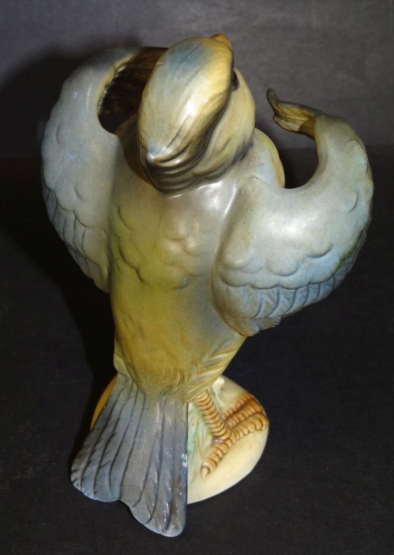 aufplusternder Vogel "Goebel", älter, bemalt, H-12,5 cm, anbei Kanarienvogel mit Hunges "Goebel" - Bild 4 aus 10