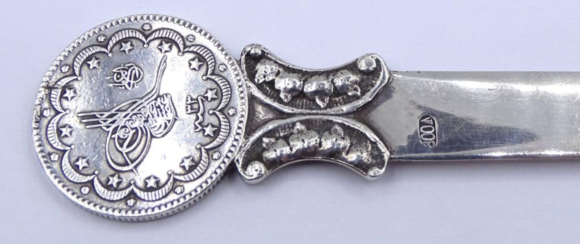 Brieföffner,Silber 800/000,Arabische Münze,L-16,5cm, 28,2g - Bild 2 aus 4