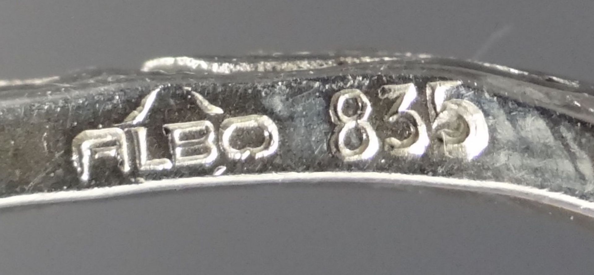 12x Teelöffel, Silber-835-, Rosenmuster, in 2 Kästen, L-11 cm, zus. ca. 120 g - Bild 5 aus 5