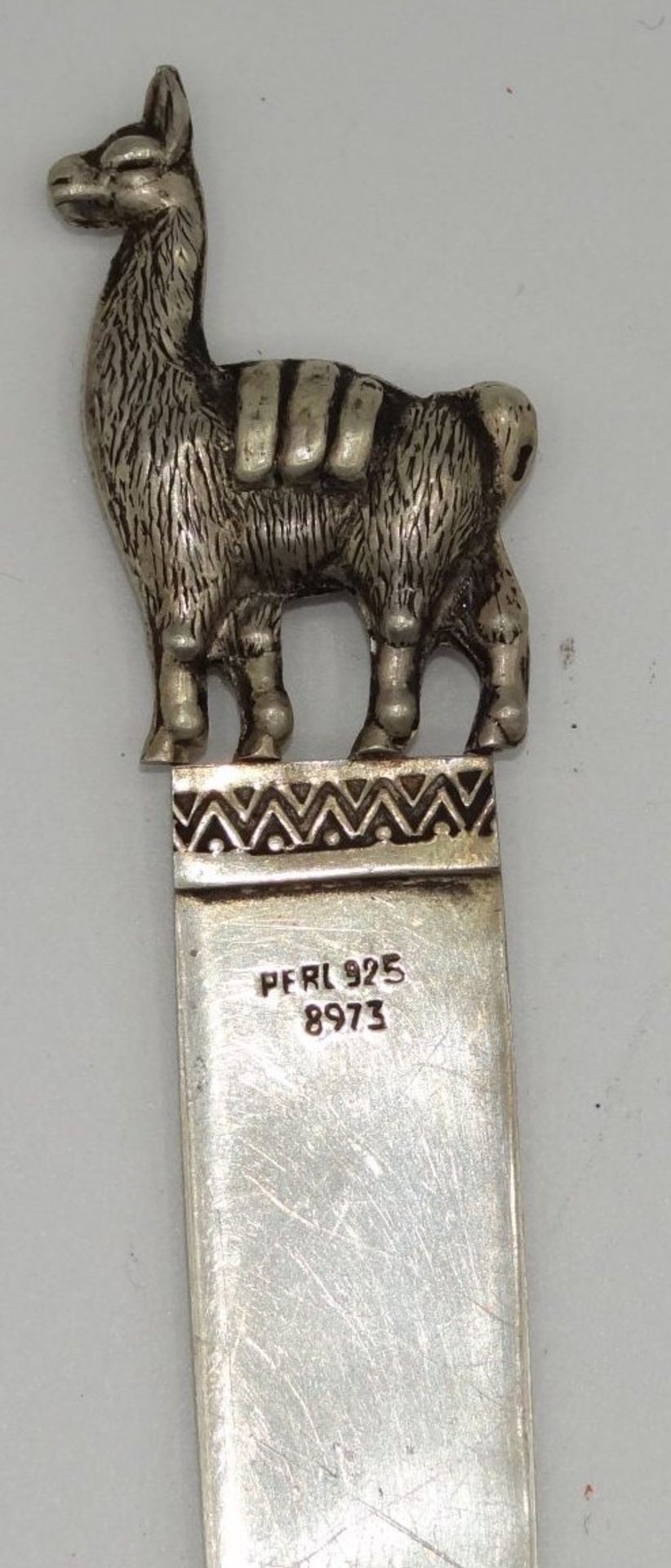 Silber Brieföffner mit Lama, -925 - Bild 3 aus 5