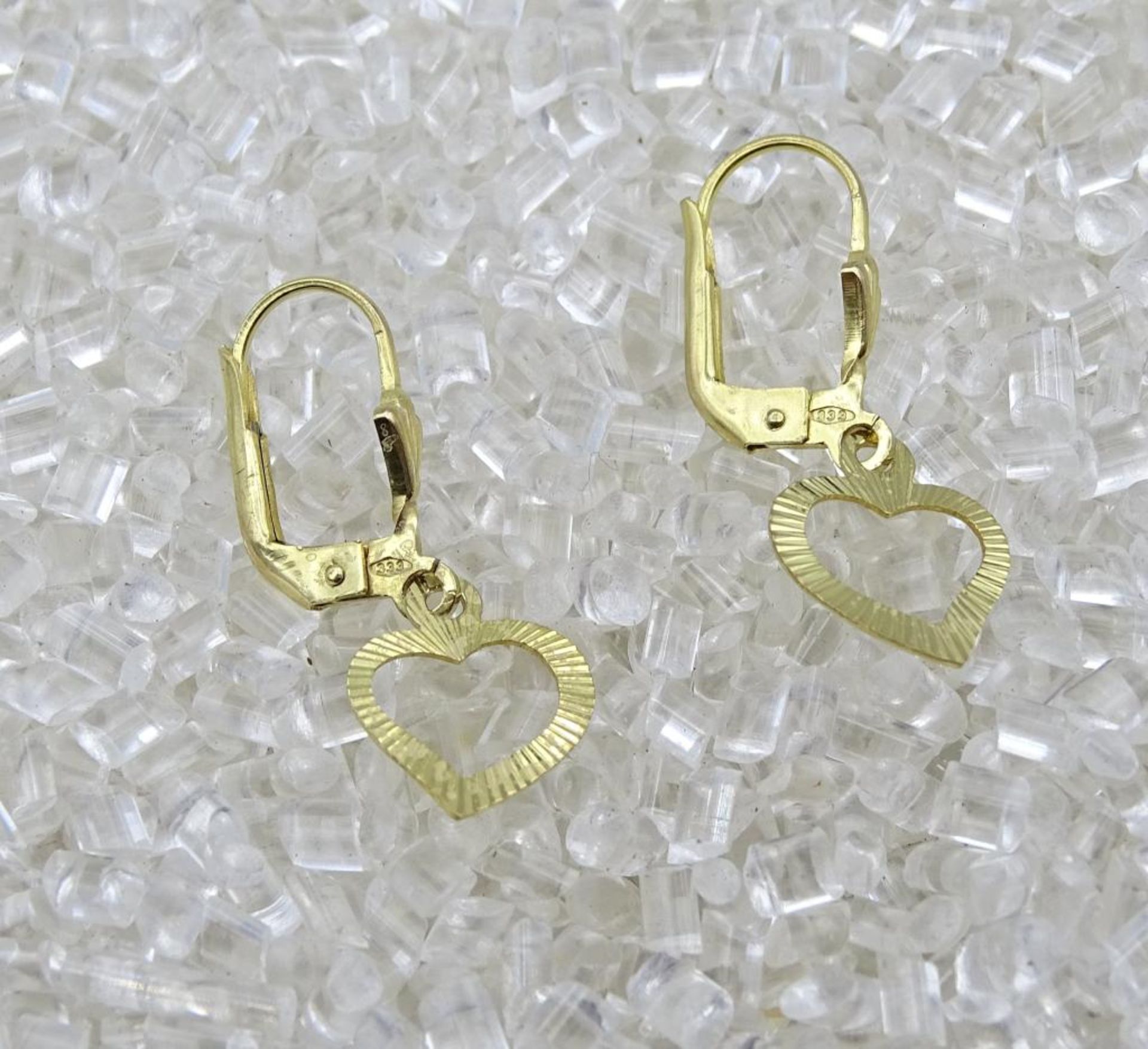 Paar Gold Ohrhänger, GG 333/000,L.- 2,6cm, ges.Gew.1,23gr