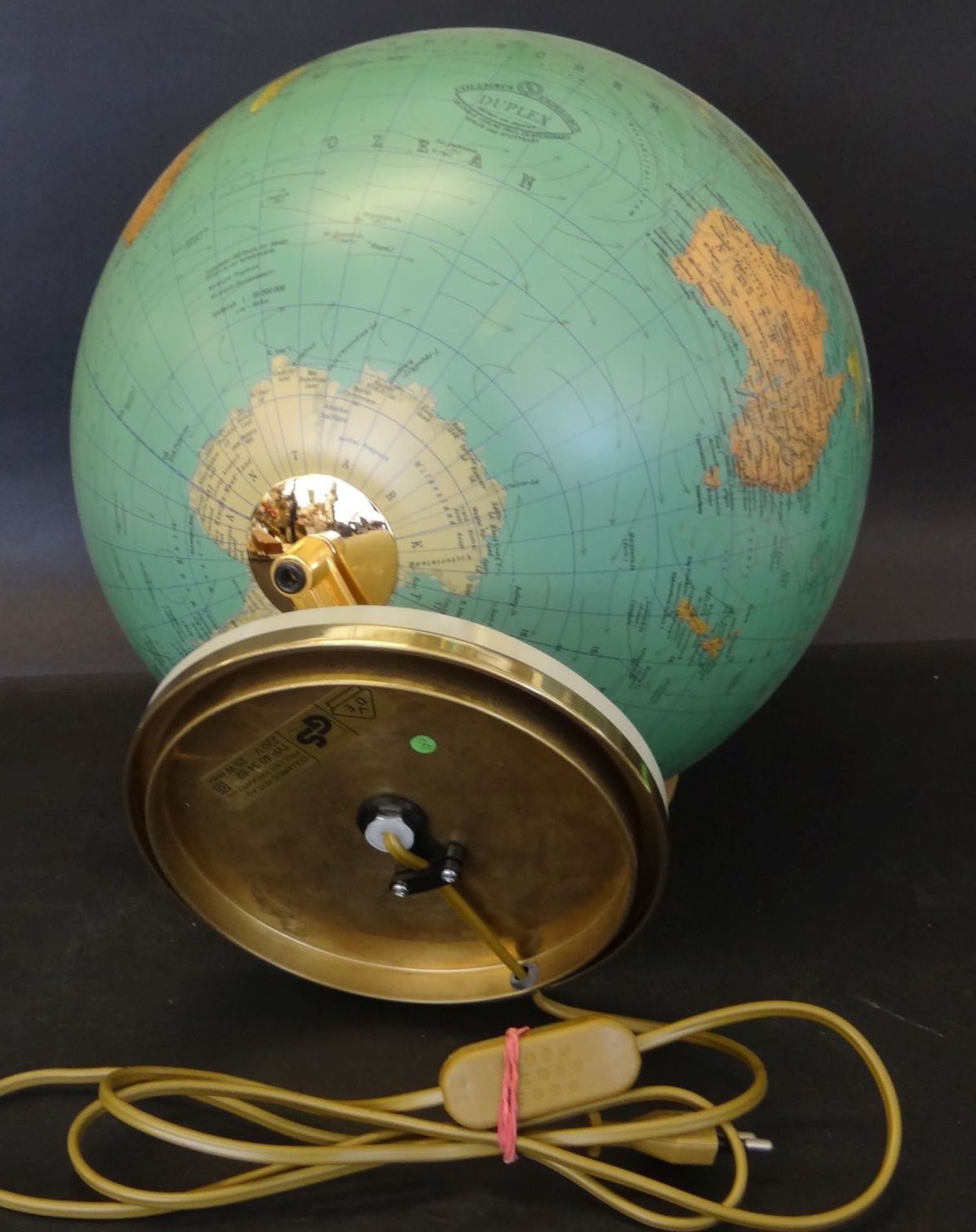 grosser beleuchtbarer Globus "Columbus", H-40 cm - Bild 6 aus 7
