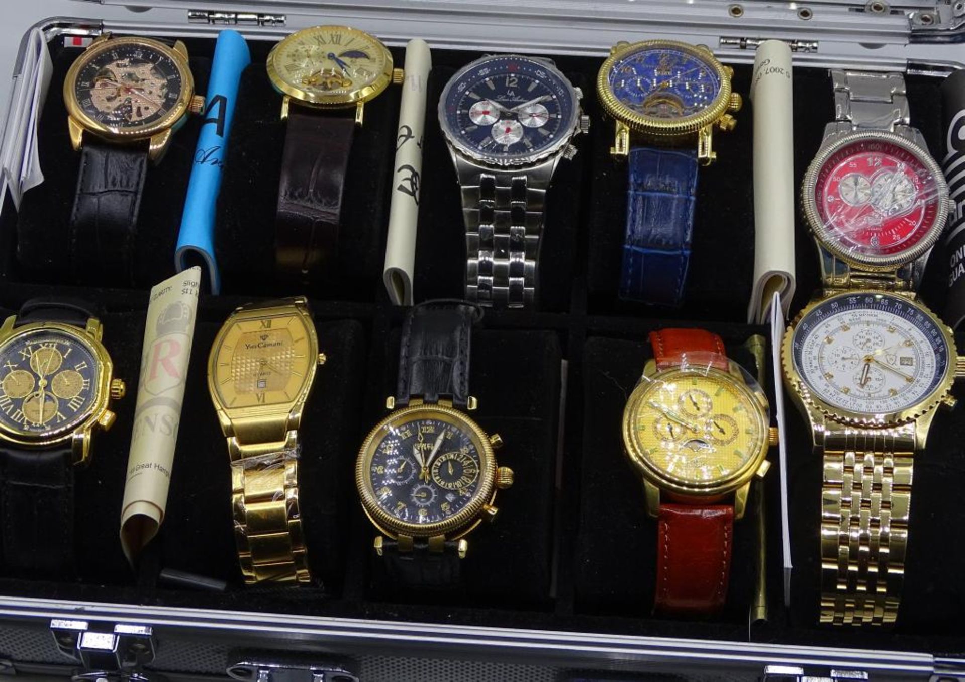 Großes Konvolut Herren Armbanduhren in Uhrenkoffer,Constantin Weisz,Eden,Rothenschild,Constantin - Image 5 of 9