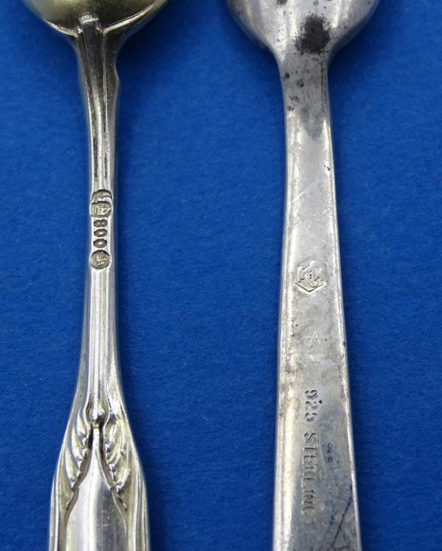 Zwei kl. Salzlöffel, Silber 800 u. 925,ges.Gew.9,5gr - Image 4 of 4