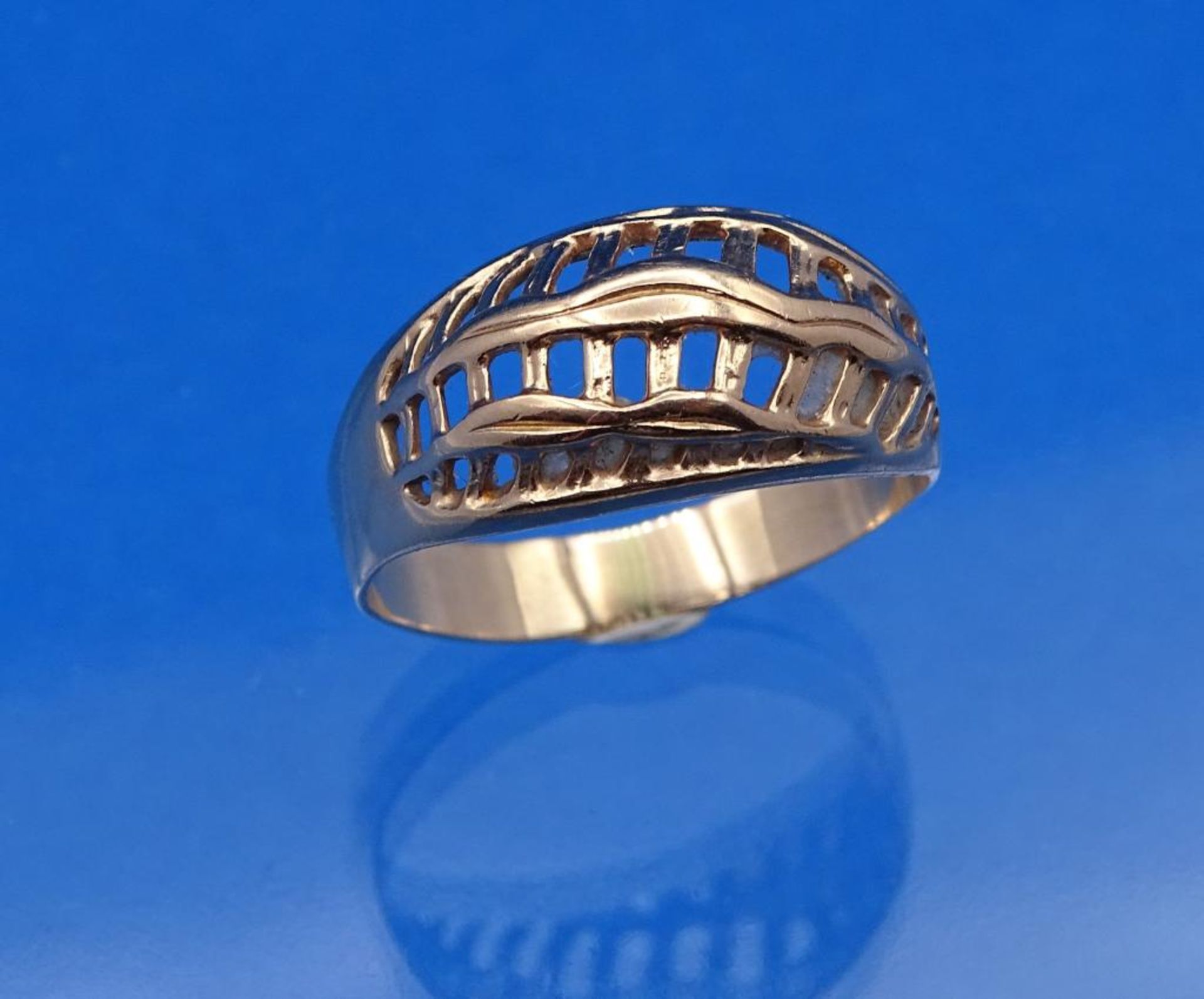 Ring, Rotgold 585/000, durchbrochene Arbeit, 2,7gr., RG 56/57