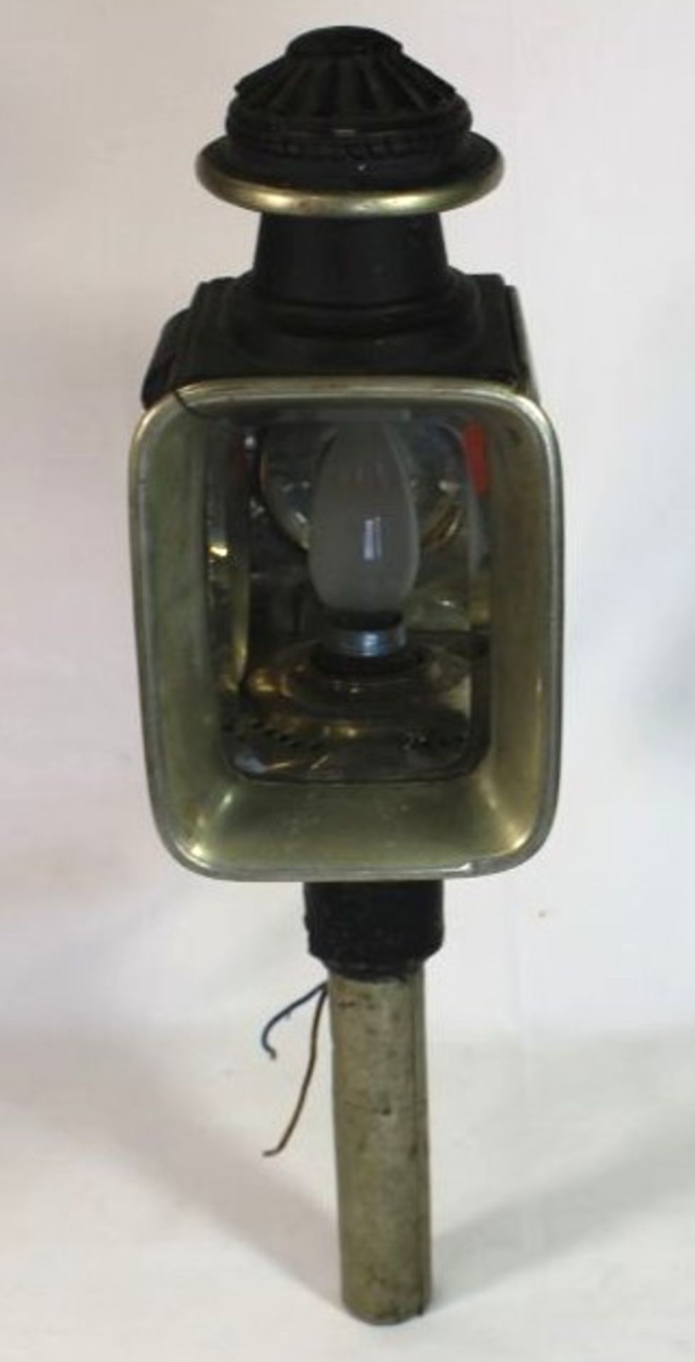 kl. Kutscherlampe, elektriziert, H-45cm.