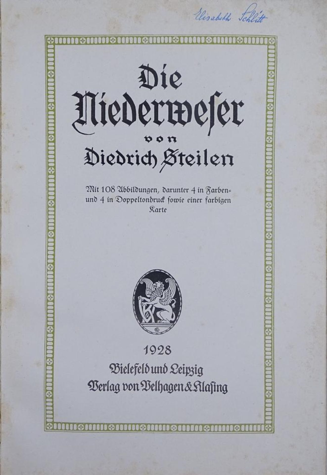 "Die Niederweser", mit 108 Abbildungen, darunter 4 in Farben, 1928, - Image 2 of 10
