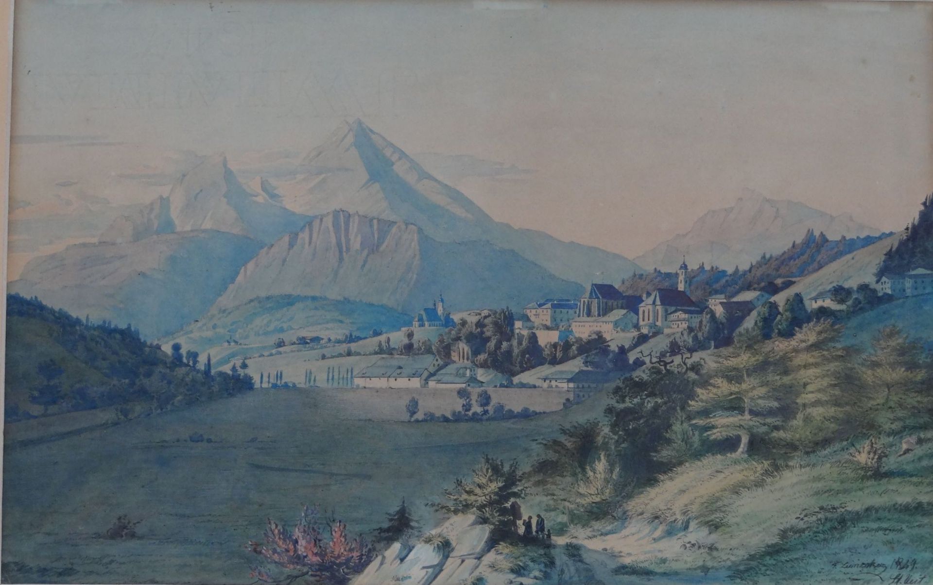 Franz LEINECKER (1825-1917), 1849 "St.Veit in Osttirol" Aquarell, signiert, datiert, Ortsbezeichnet,