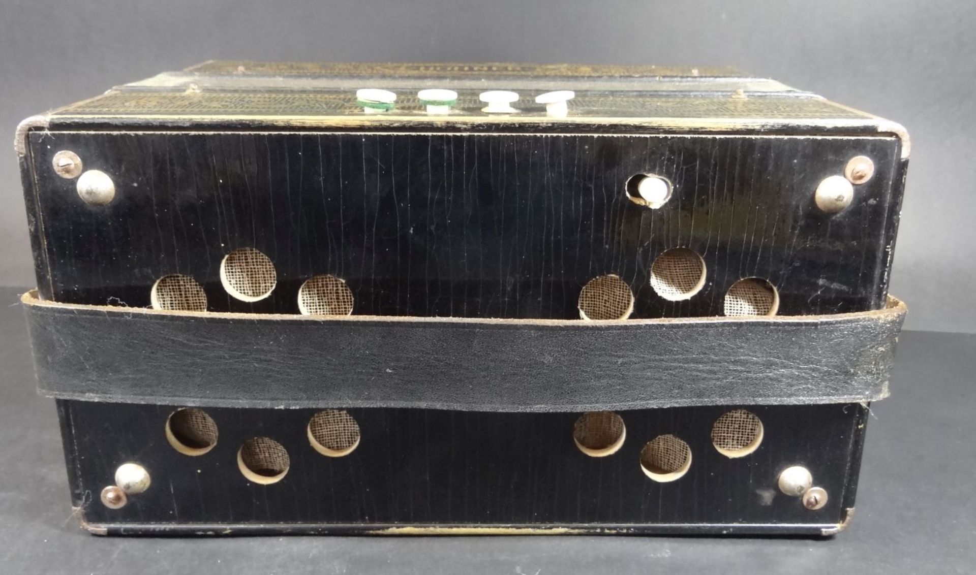 Hohner Knopfakkordeon um 1920, spielbereit, H-28 cm - Bild 6 aus 8