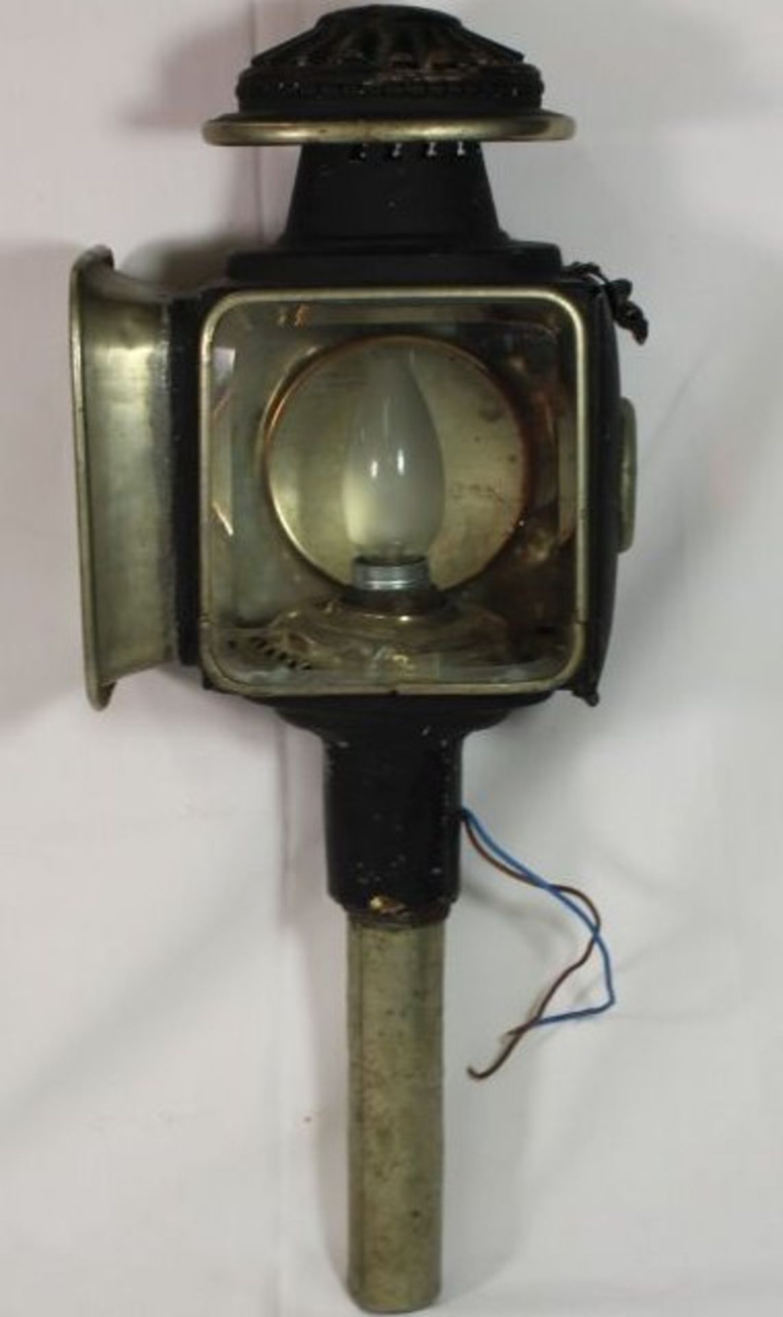 kl. Kutscherlampe, elektriziert, H-45cm. - Bild 3 aus 4