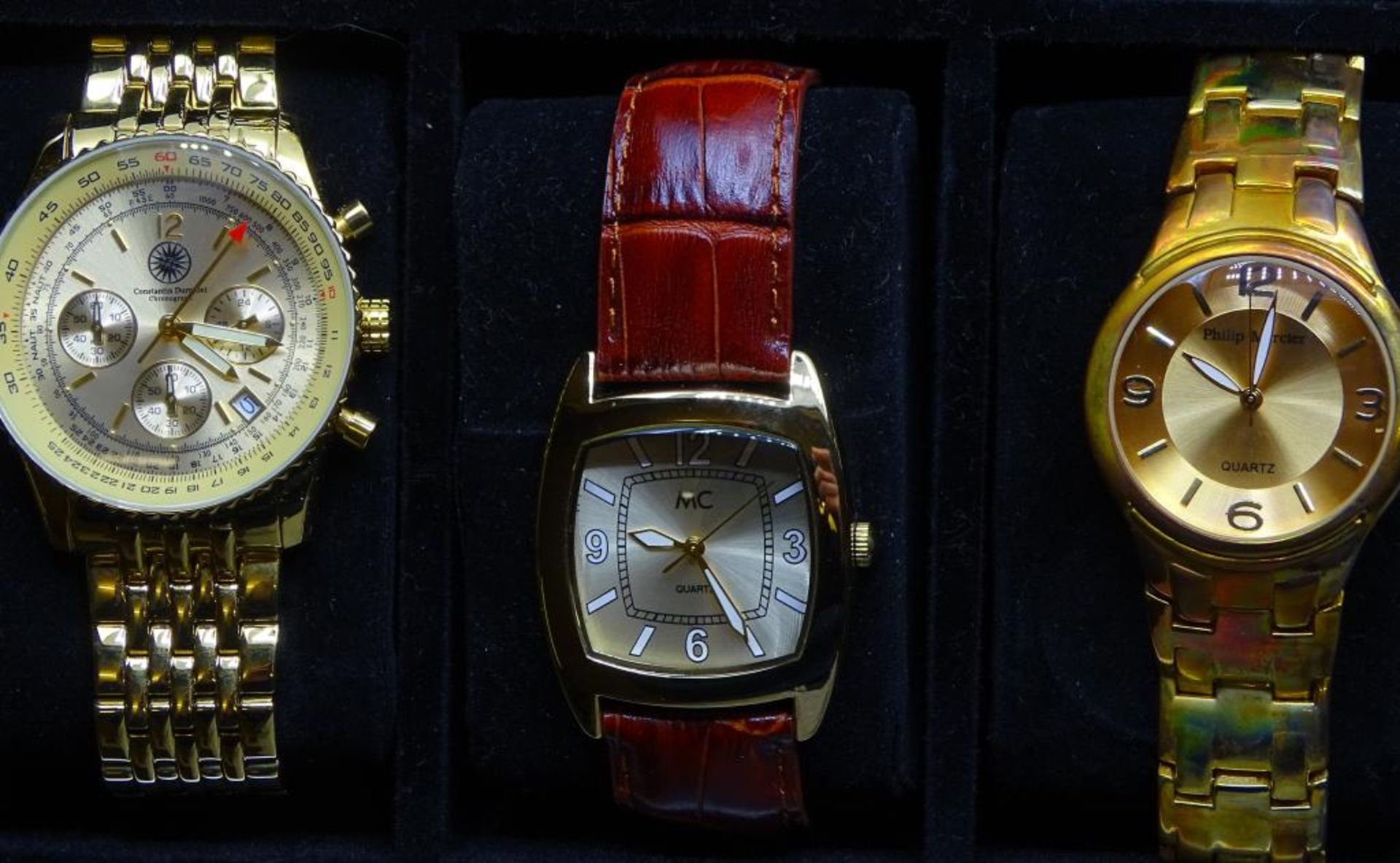 Großes Konvolut Herren Armbanduhren in Uhrenkoffer,Constantin Weisz,Eden,Rothenschild,Constantin - Image 4 of 9