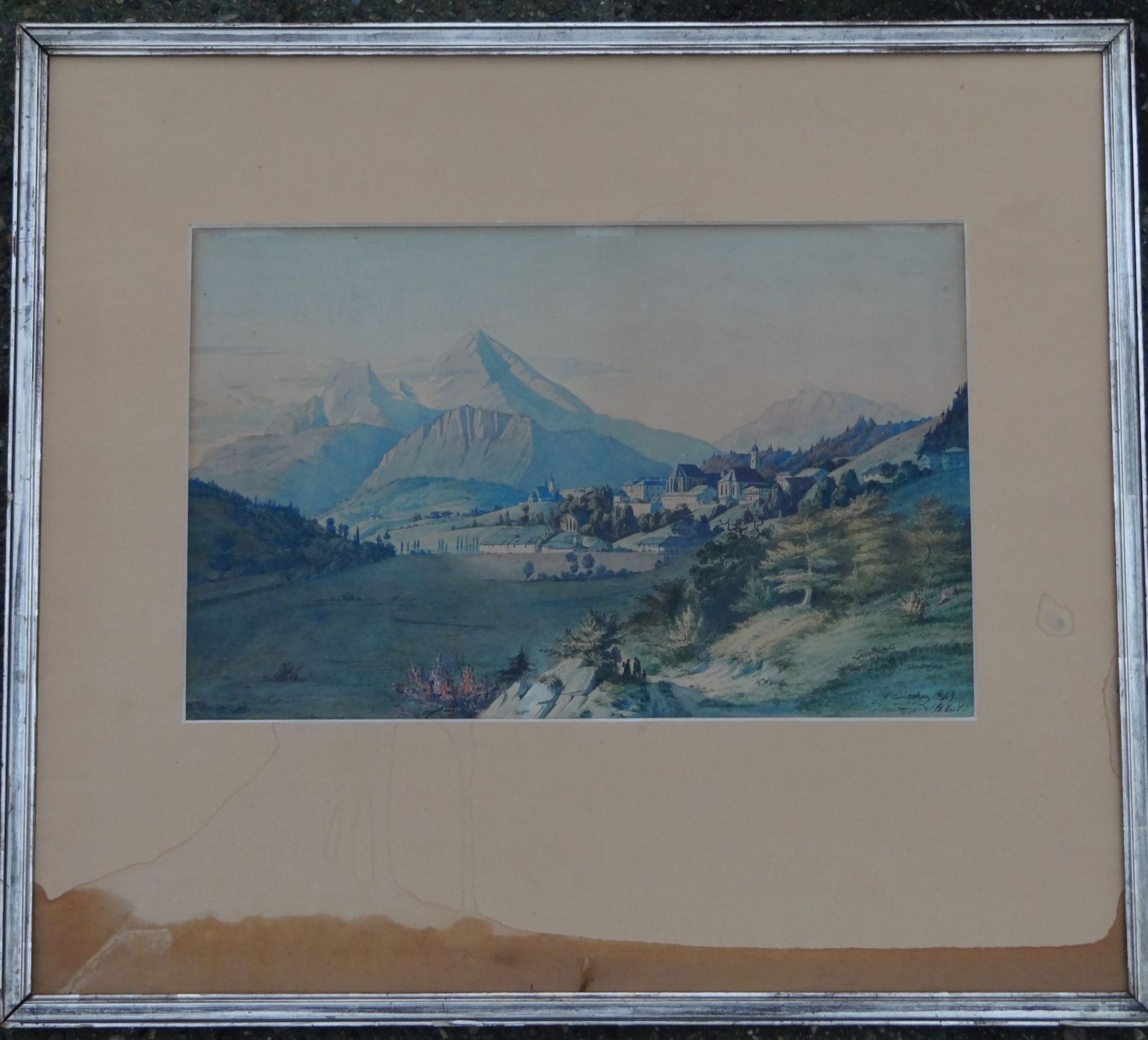 Franz LEINECKER (1825-1917), 1849 "St.Veit in Osttirol" Aquarell, signiert, datiert, Ortsbezeichnet, - Bild 3 aus 10