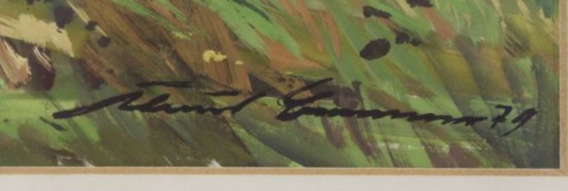 Klaus BEMMER (1921-1979), norddt. Landschaft, Aquarell, gerahmt/Glas, RG 54 x 67cm. - Bild 2 aus 3