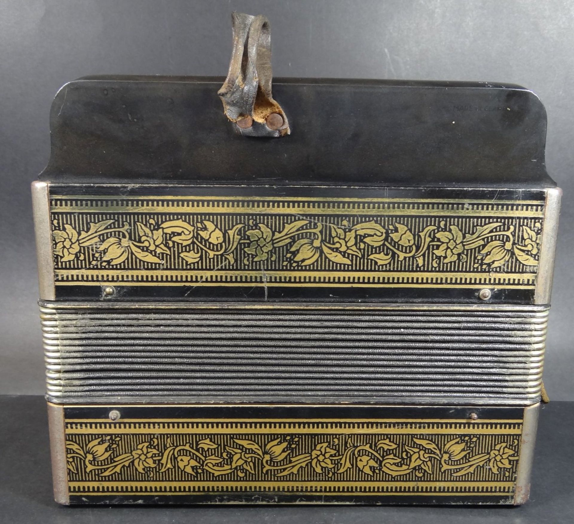 Hohner Knopfakkordeon um 1920, spielbereit, H-28 cm - Bild 4 aus 8