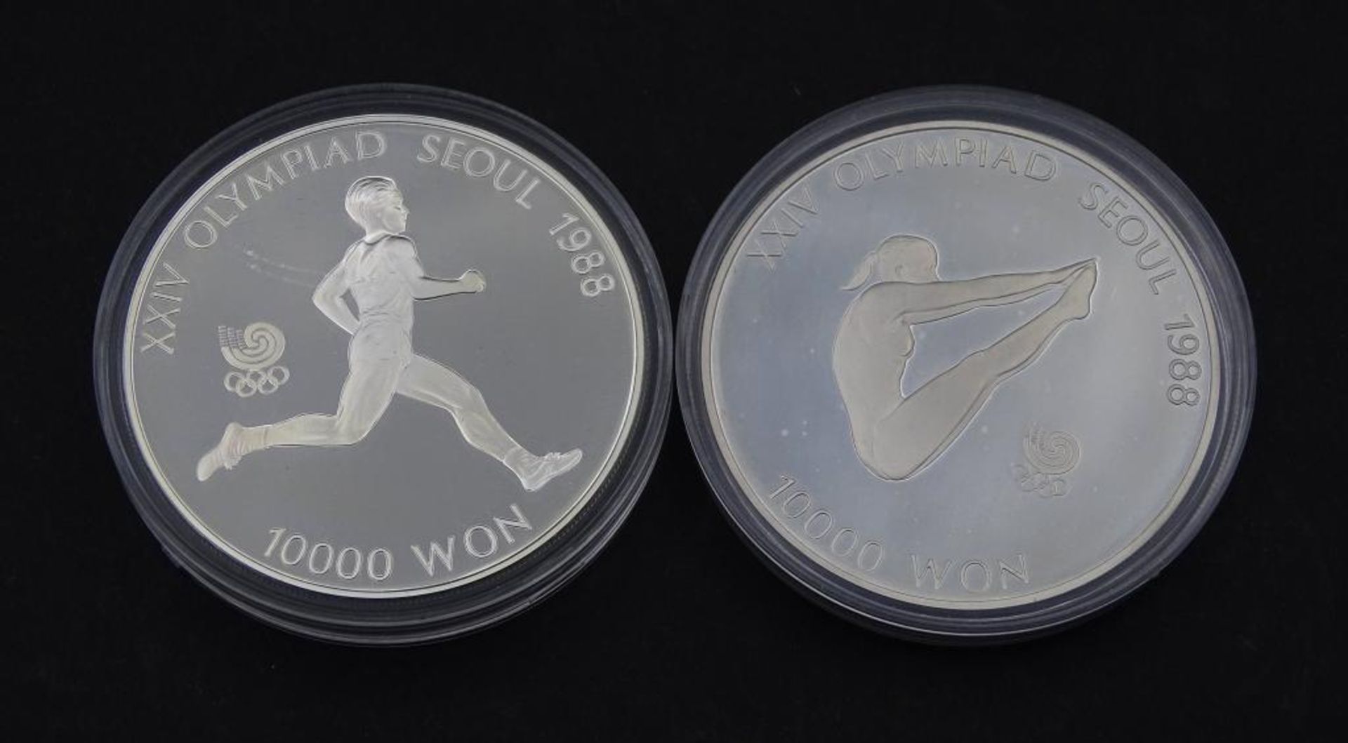 2x 10.000 Won, 1986/1987,Silber,