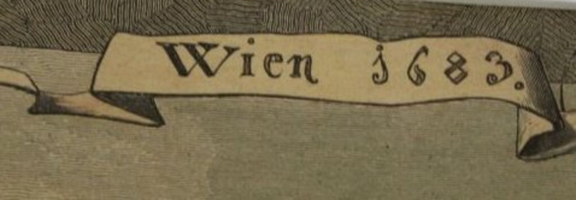 Ansichtengrafik, Wien 1683, gerahmt/Glas, RG 32 x 36cm. - Bild 2 aus 4