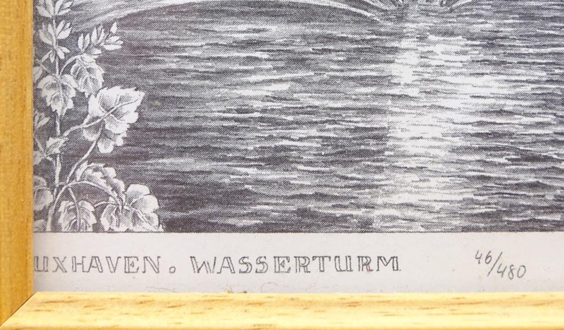 Zwei kl. Bilder Cuxhaven, Wasserturm/Fischereihafen, D.Puns, 16,5x11,5cm, 11,5x8,5cm - Bild 4 aus 7