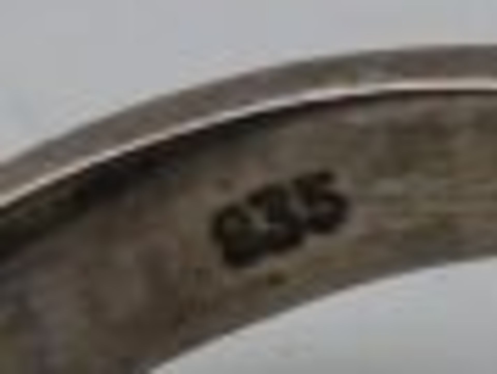 835er Silberring mit Naturedelstein, 7,6gr., RG 53. - Bild 3 aus 4