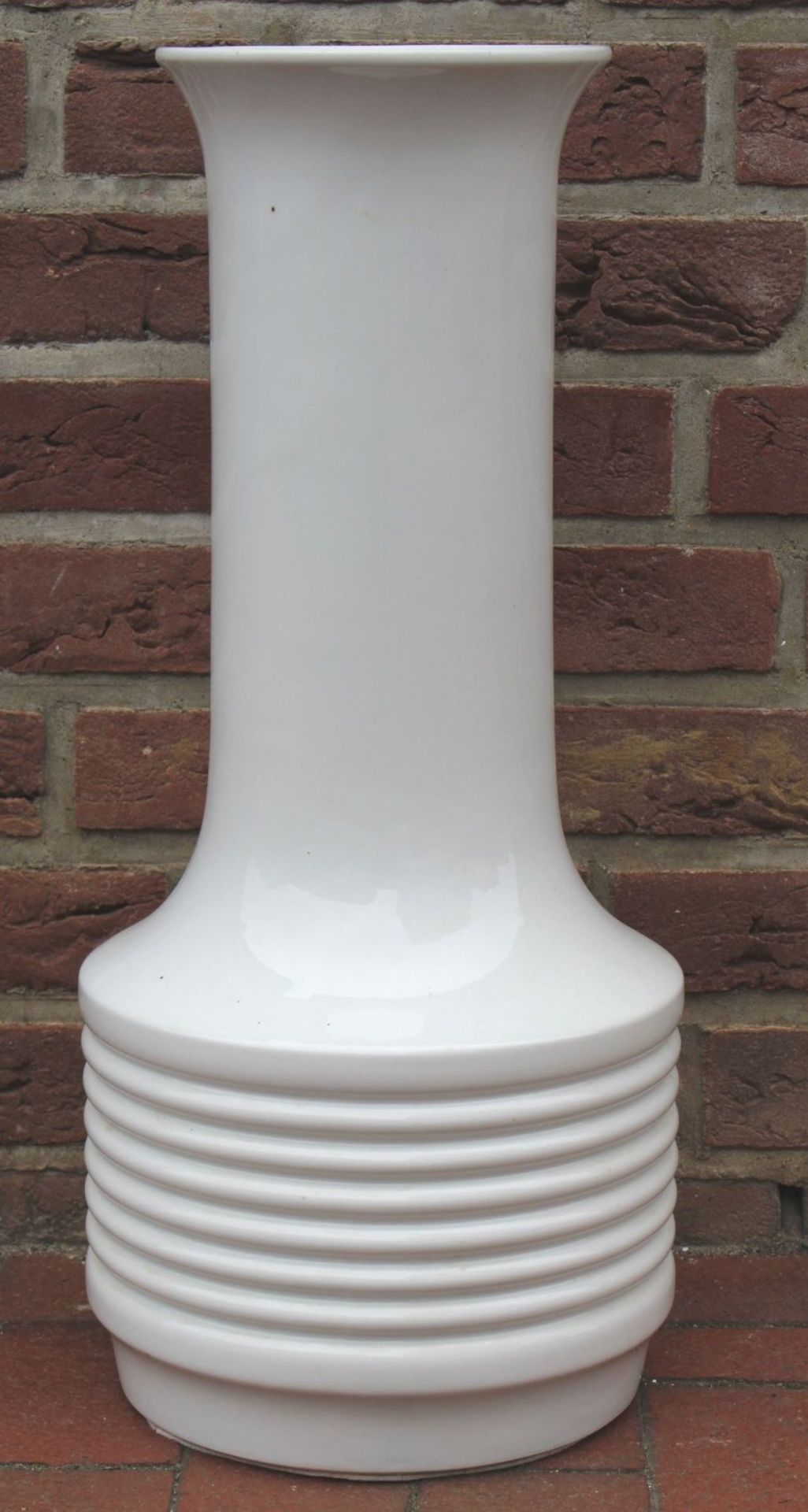 hohe Bodenvase "Arzberg" weiss, H-64 cm, D-25 cm