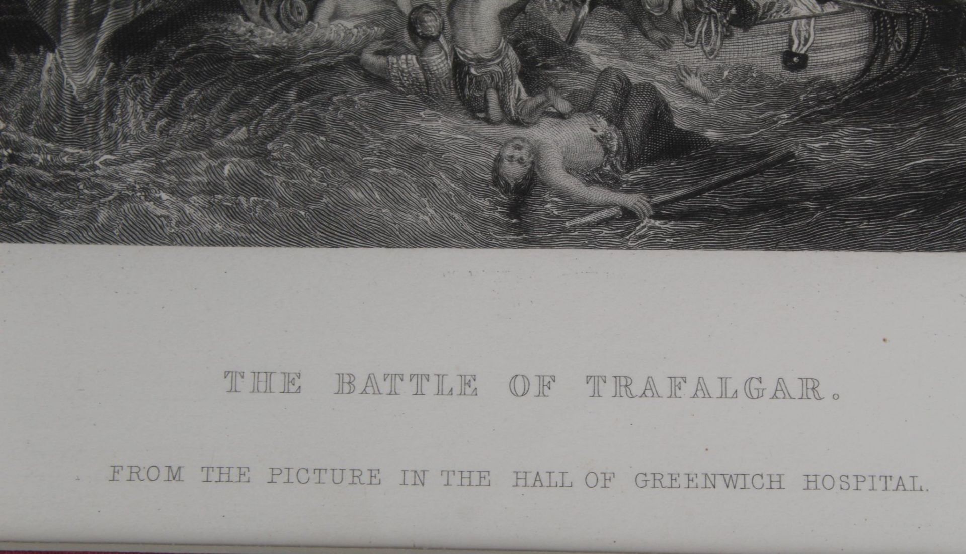 Grafik "Seeschlacht von Trafalgar" ger/Glas, RG 41x45 cm - Image 4 of 5