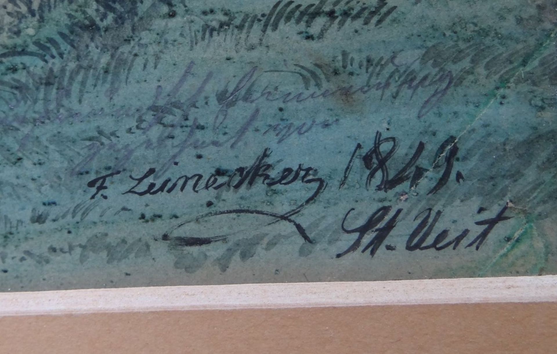 Franz LEINECKER (1825-1917), 1849 "St.Veit in Osttirol" Aquarell, signiert, datiert, Ortsbezeichnet, - Bild 8 aus 10