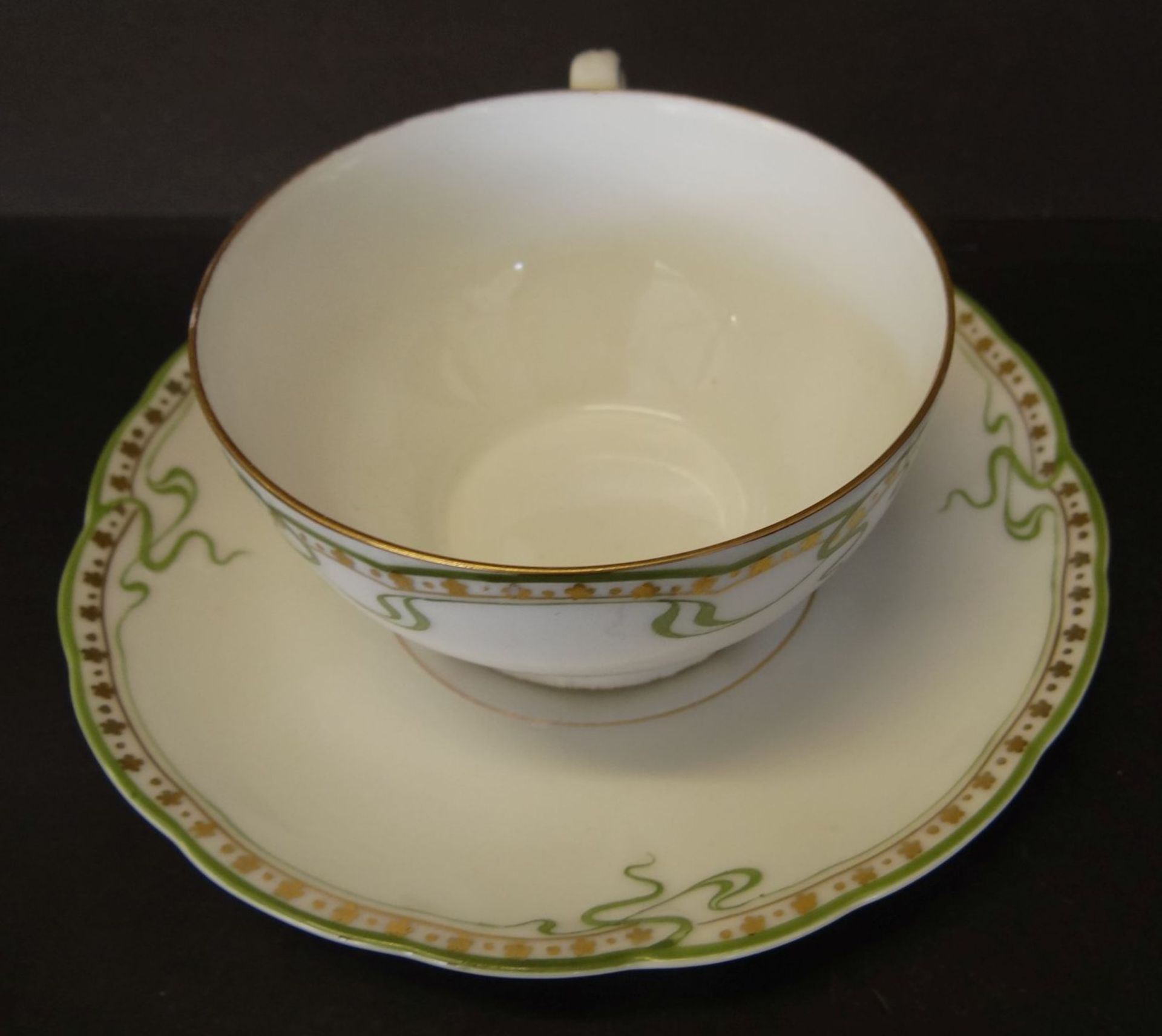 Jugendstil Tasse mit U.T. "Rosenthal" Girlandendekor - Bild 2 aus 4