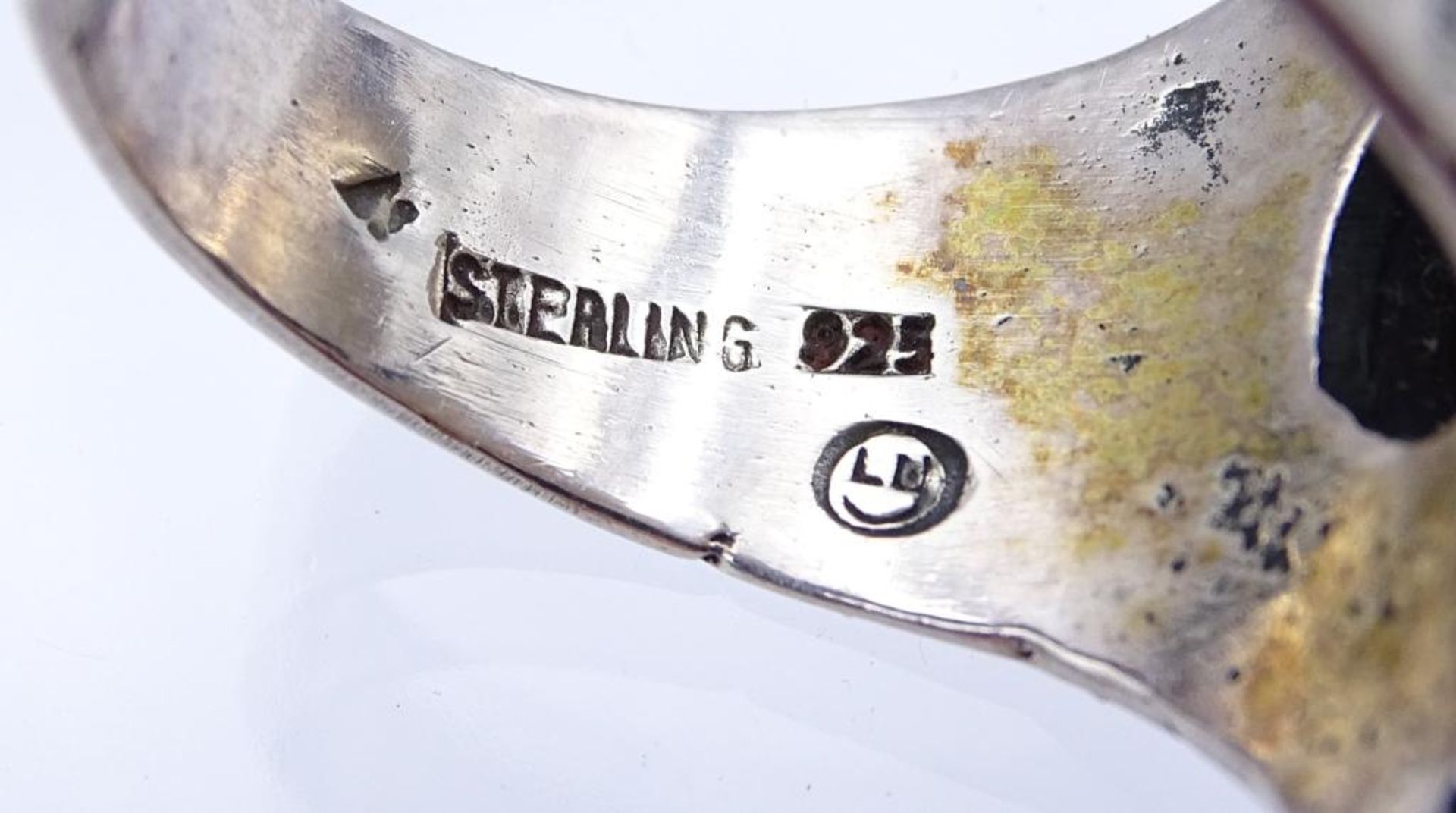 Designer Sterling Silber Ring mit einer Hämatitkugel,Silber 925/000, 10,3gr., RG 6 - Bild 4 aus 4