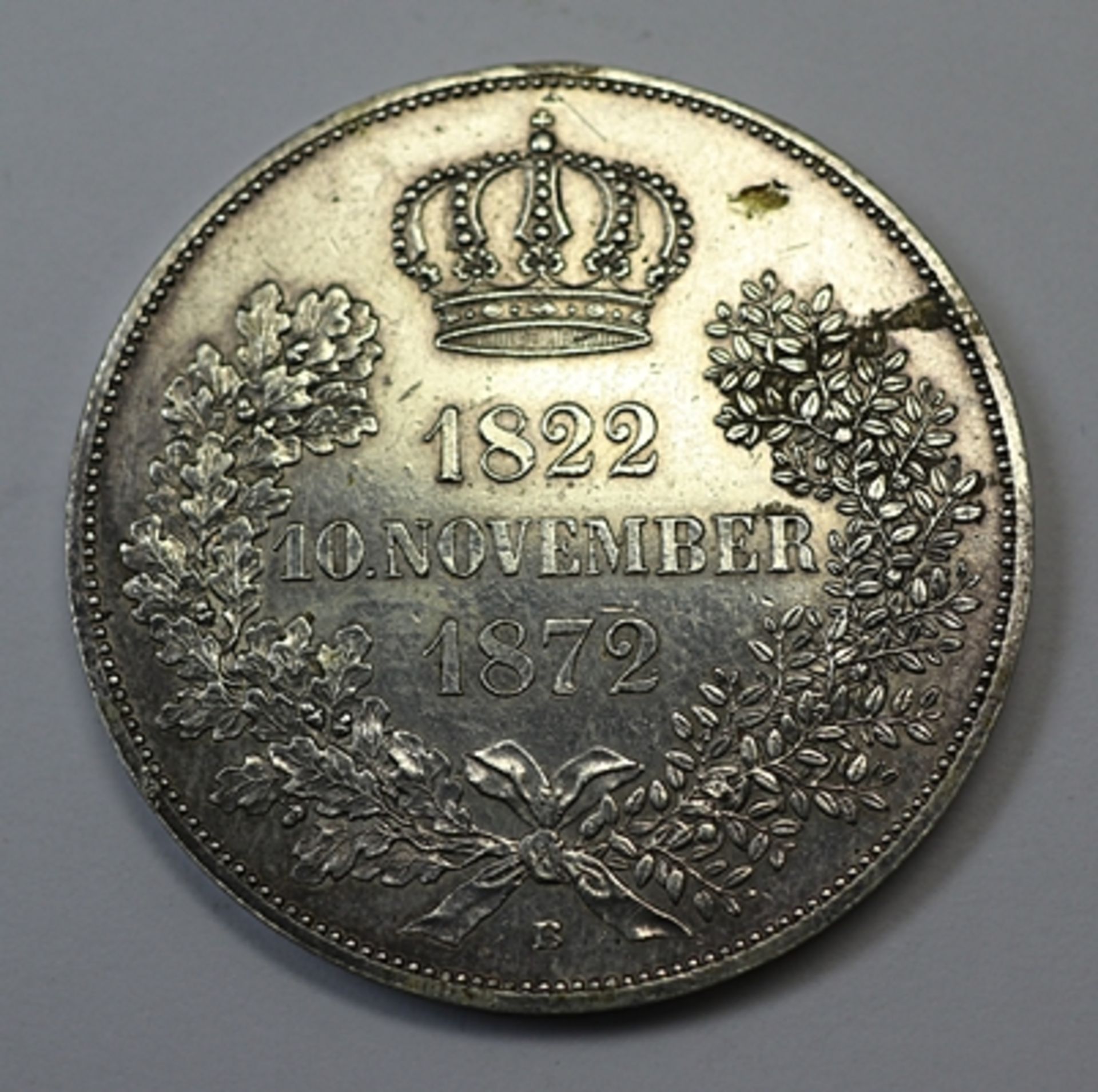 Medaille, Johann König Amalie Königin v. Sachsen 1872 B, vz., 36,96 g - Bild 2 aus 2