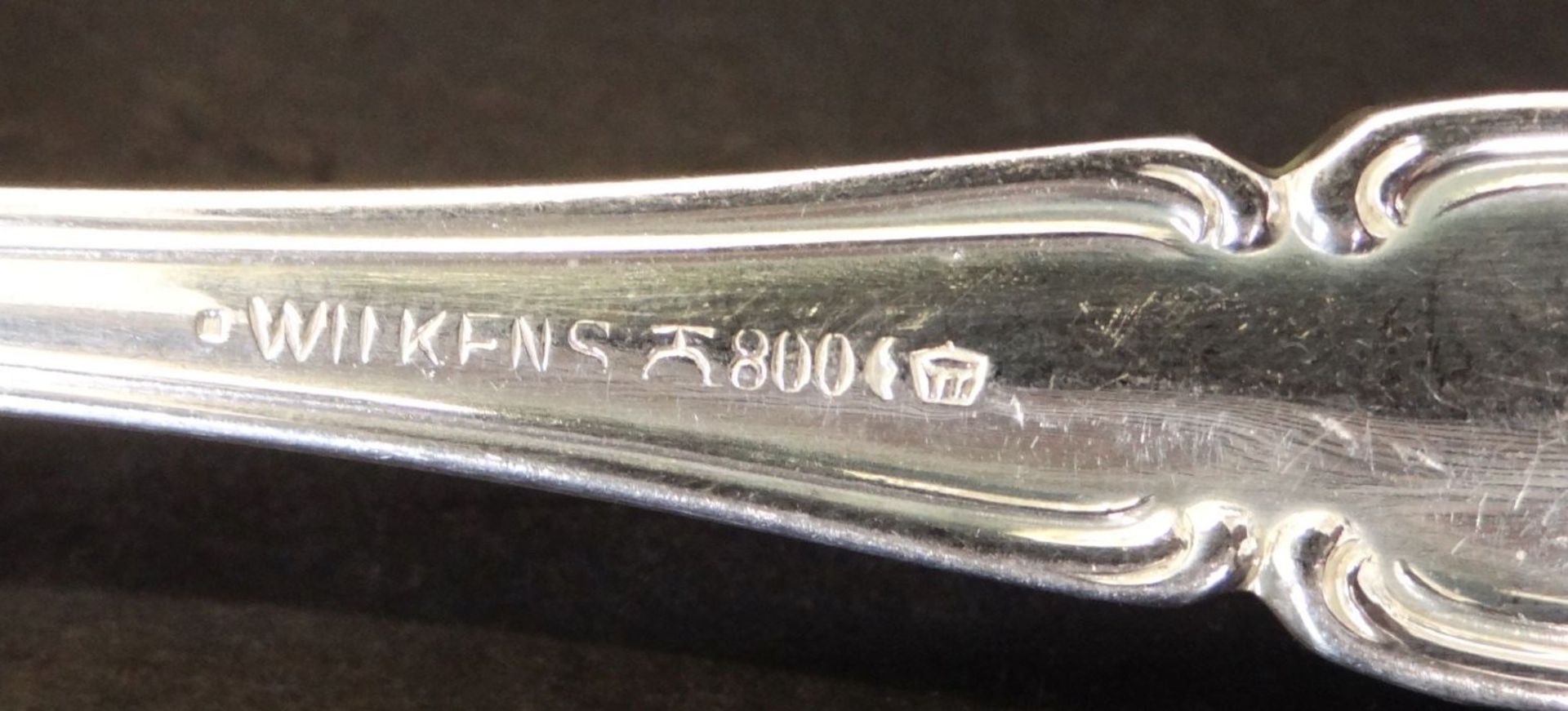 Silberbesteck für 6 Personen, -800- "Wilkens-Bremen", 30 Teile, gut erhalten, ohne Messer 870 gr., - Image 4 of 4